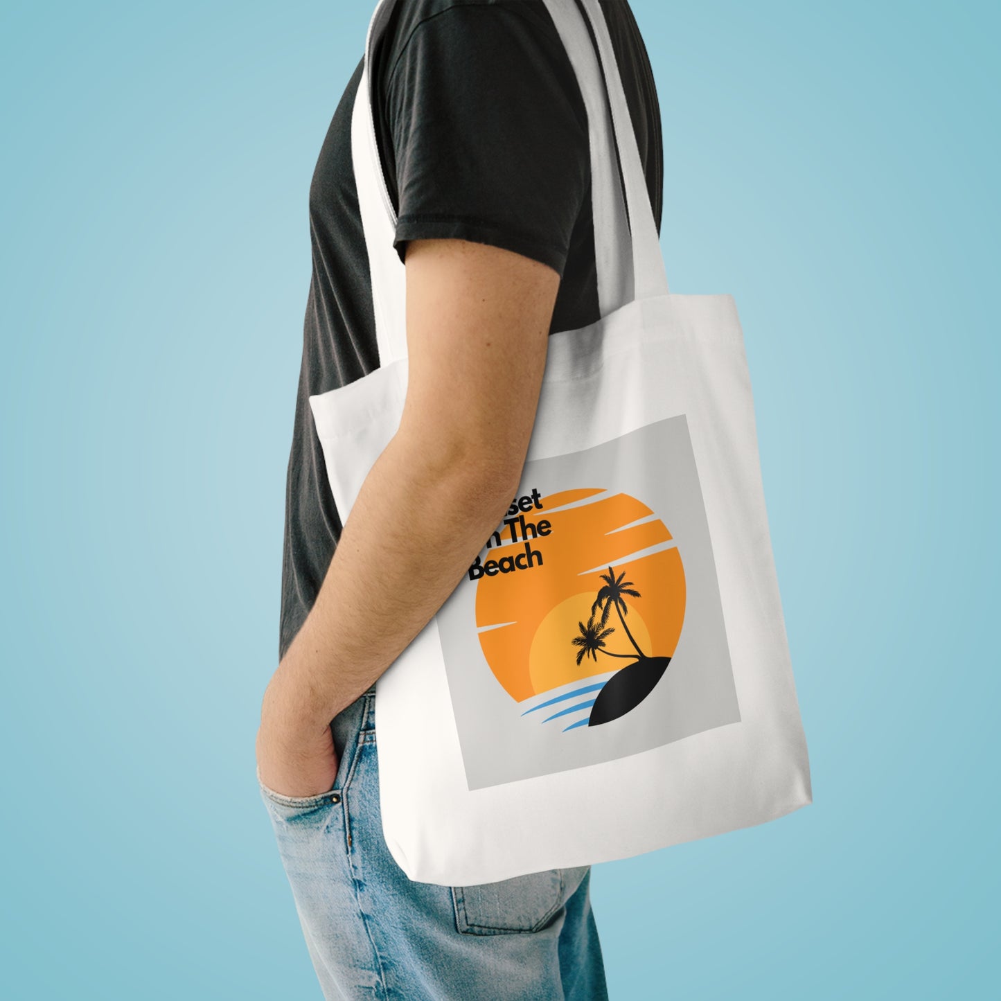 Sunset On The Beach Cotton Tote Bag