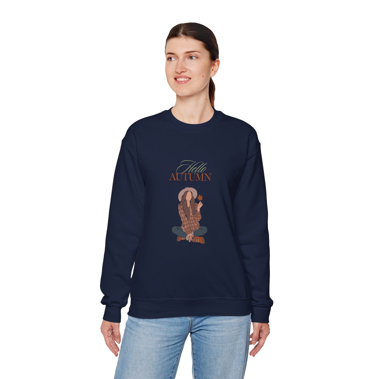 Brown Autumn Women's Heavy Blend™ Crewneck Sweatshirt