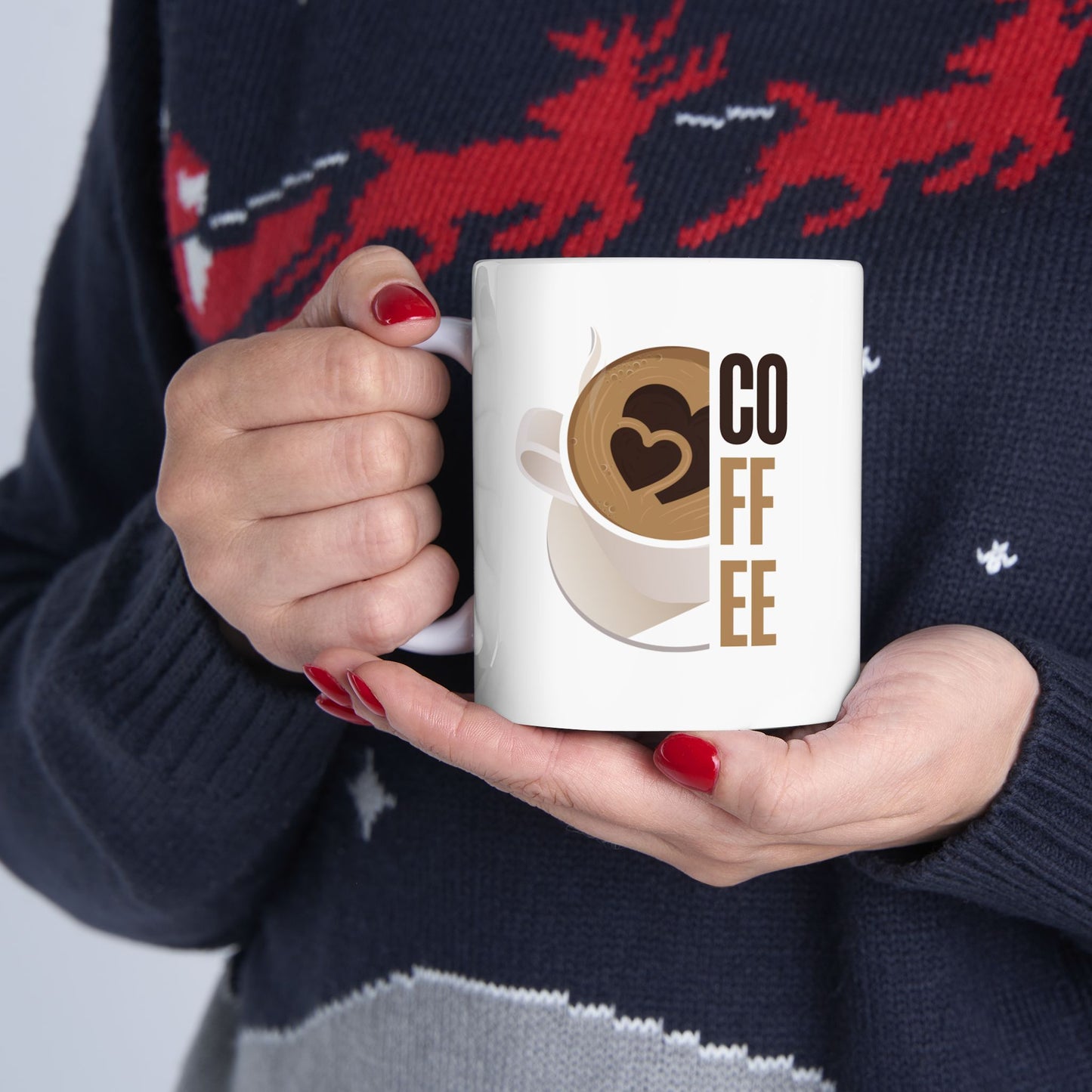 Coffee Ceramic Mug, (11oz, 15oz)