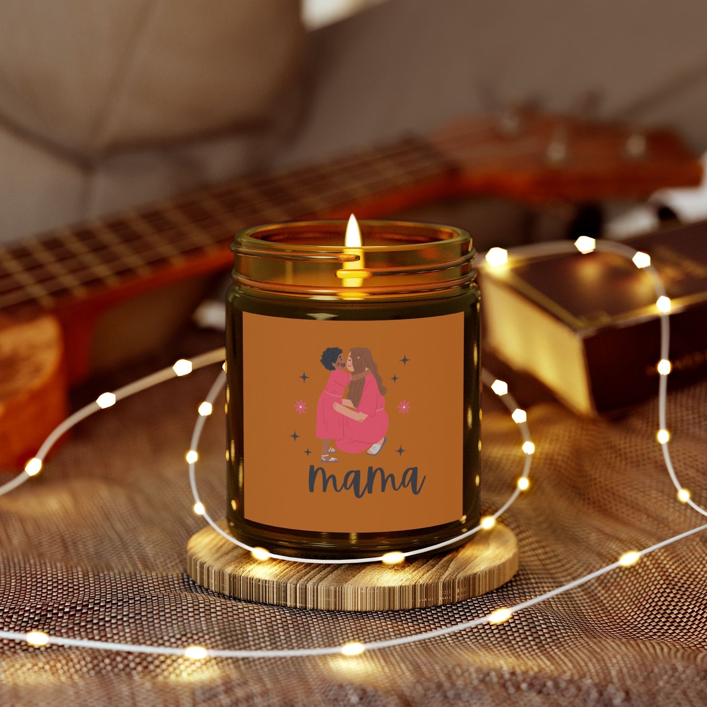 Mama Cinnamon Chai Scented Candles, Coconut Apricot Wax (9oz)