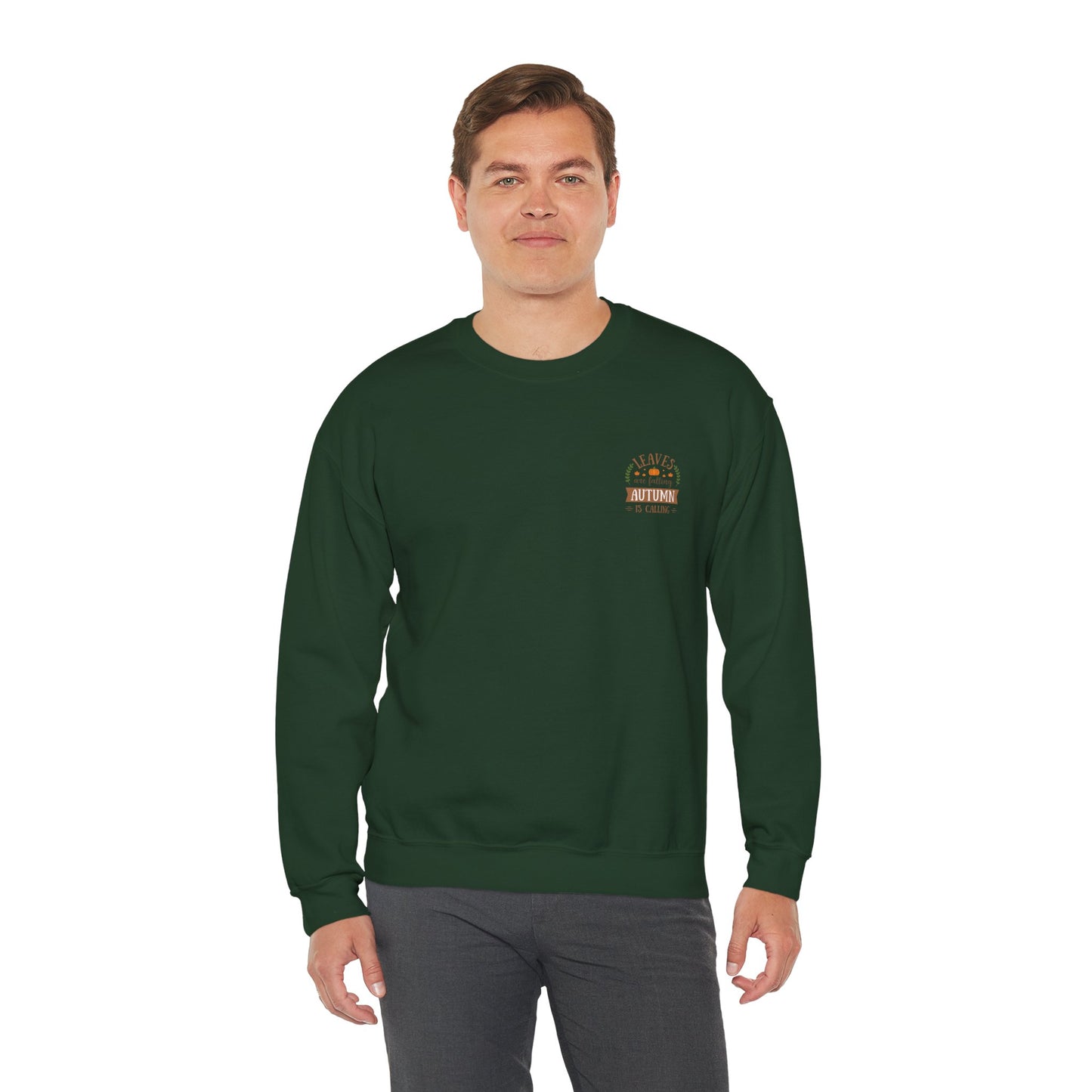 Leaves Are Falling Autumn Is Calling Unisex Heavy Blend™ Crewneck Sweatshirt