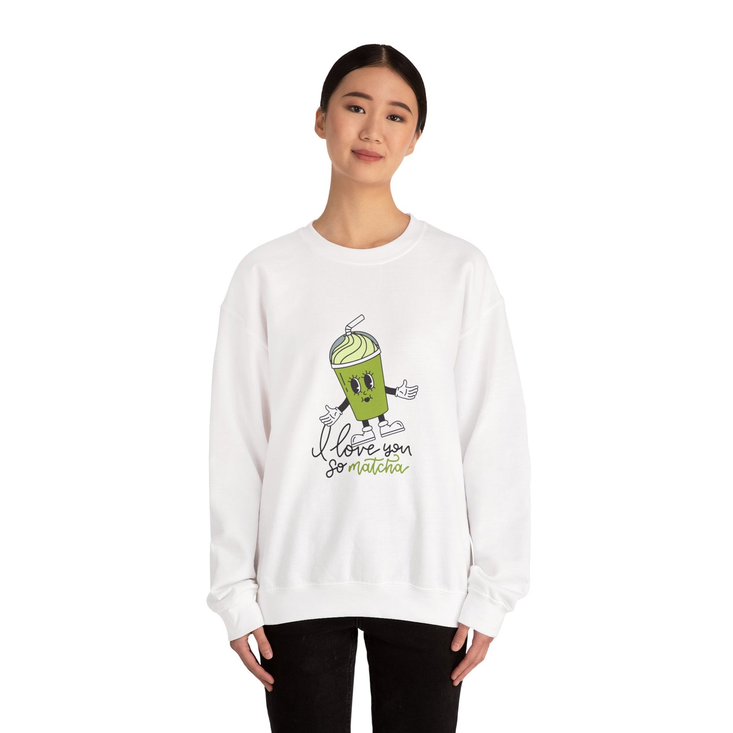 I Love You So Matcha Women's Heavy Blend™ Crewneck Sweatshirt