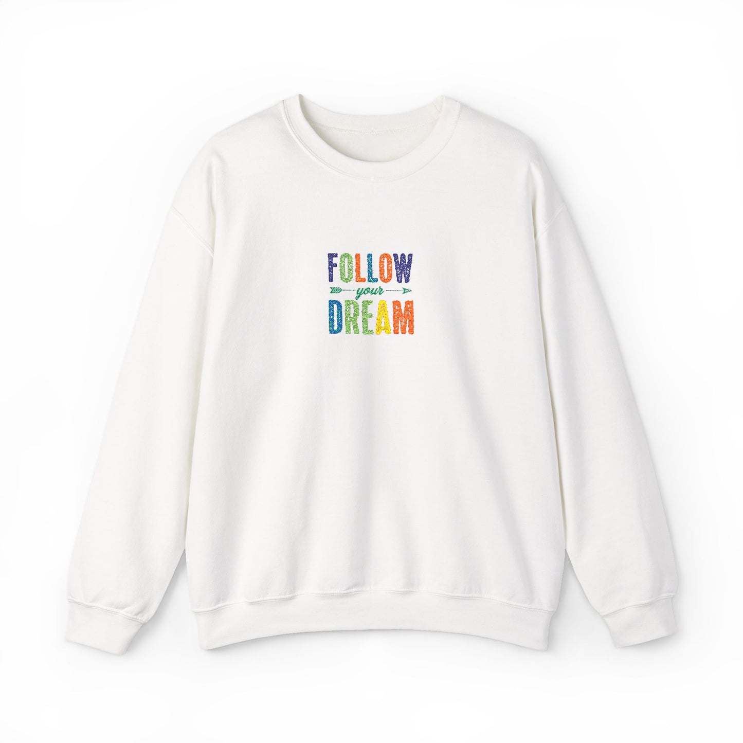 Follow Your Dreams Unisex Heavy Blend™ Crewneck Sweatshirt (Embroidery Decoration)