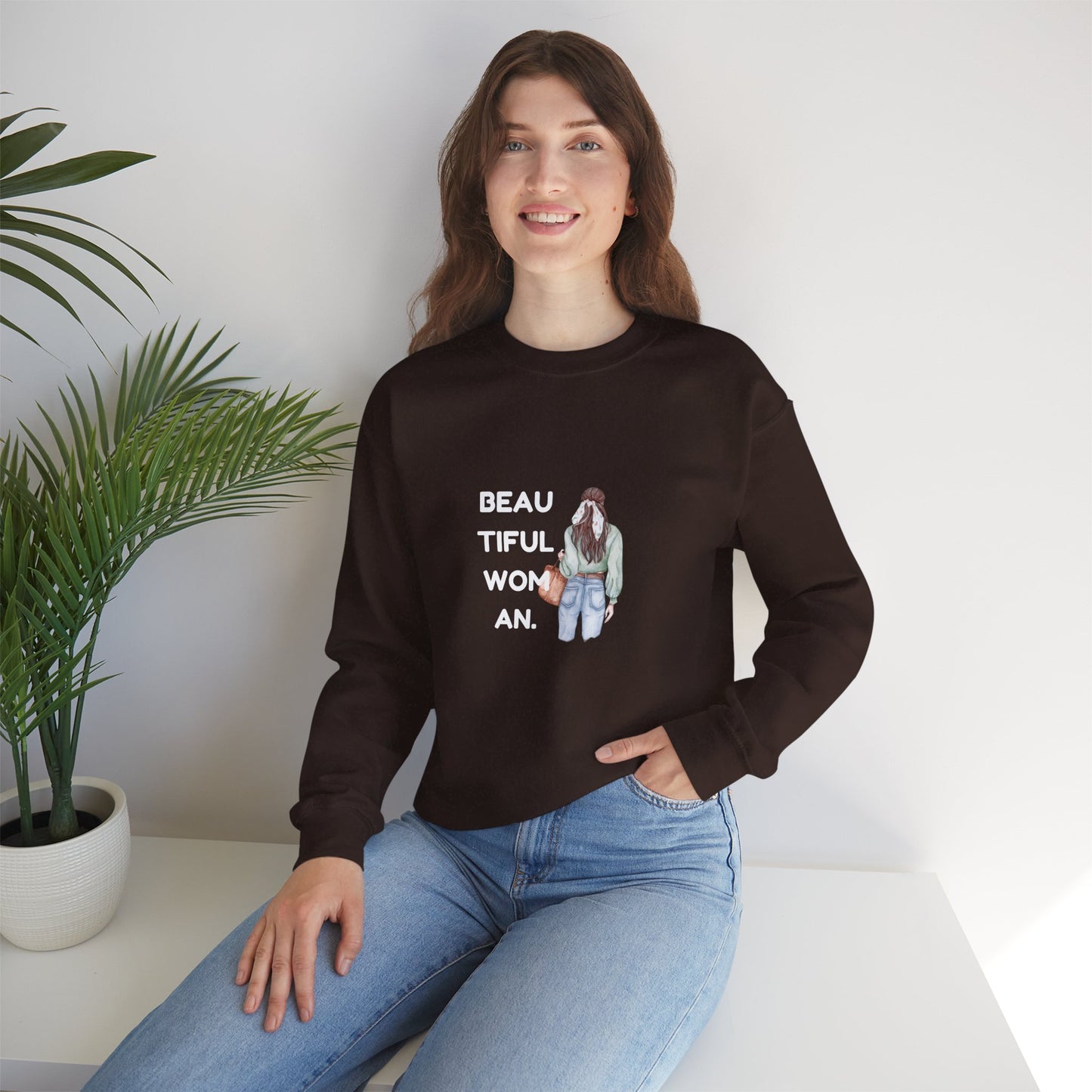 Beautiful Woman Women's Heavy Blend™ Crewneck Sweatshirt