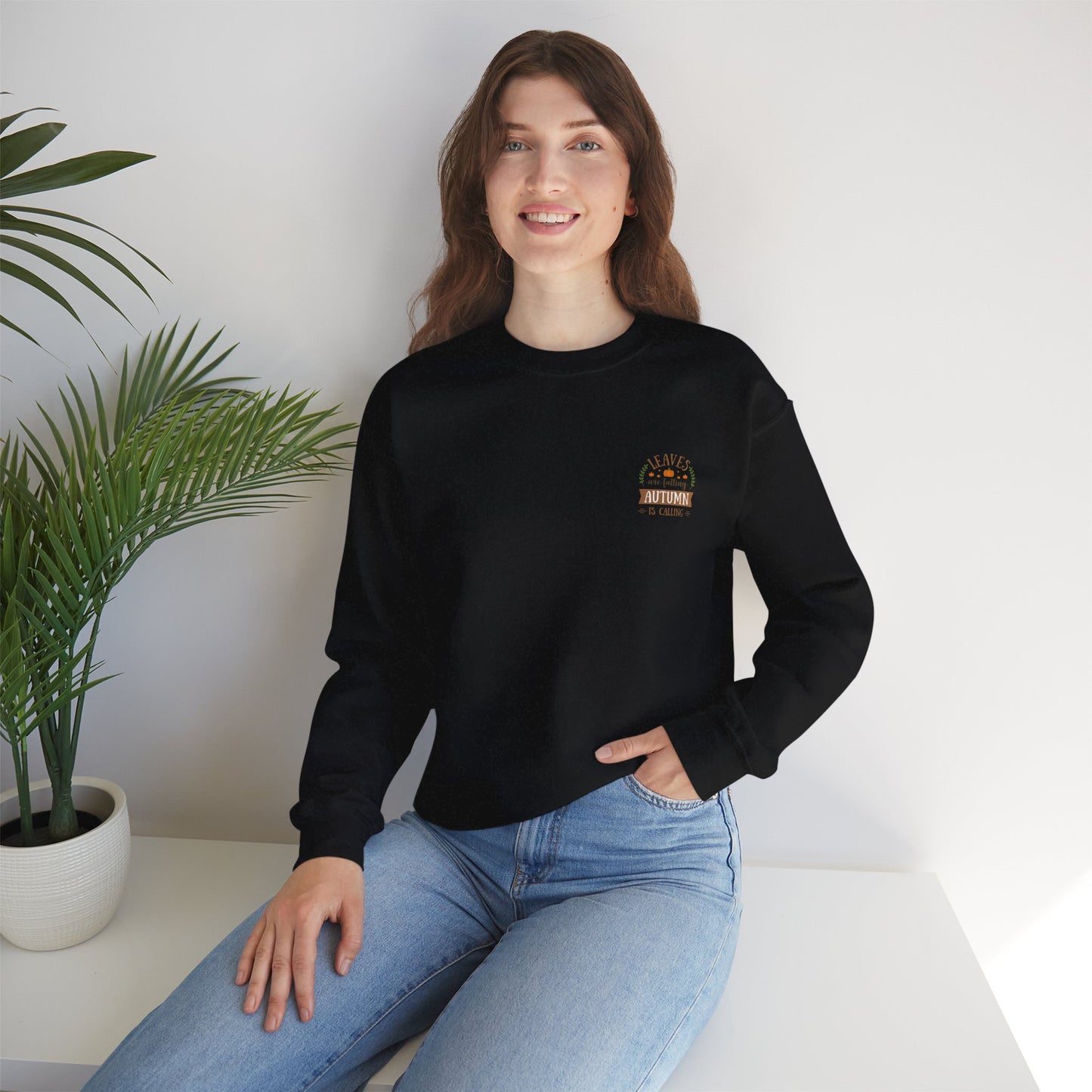 Leaves Are Falling Autumn Is Calling Unisex Heavy Blend™ Crewneck Sweatshirt