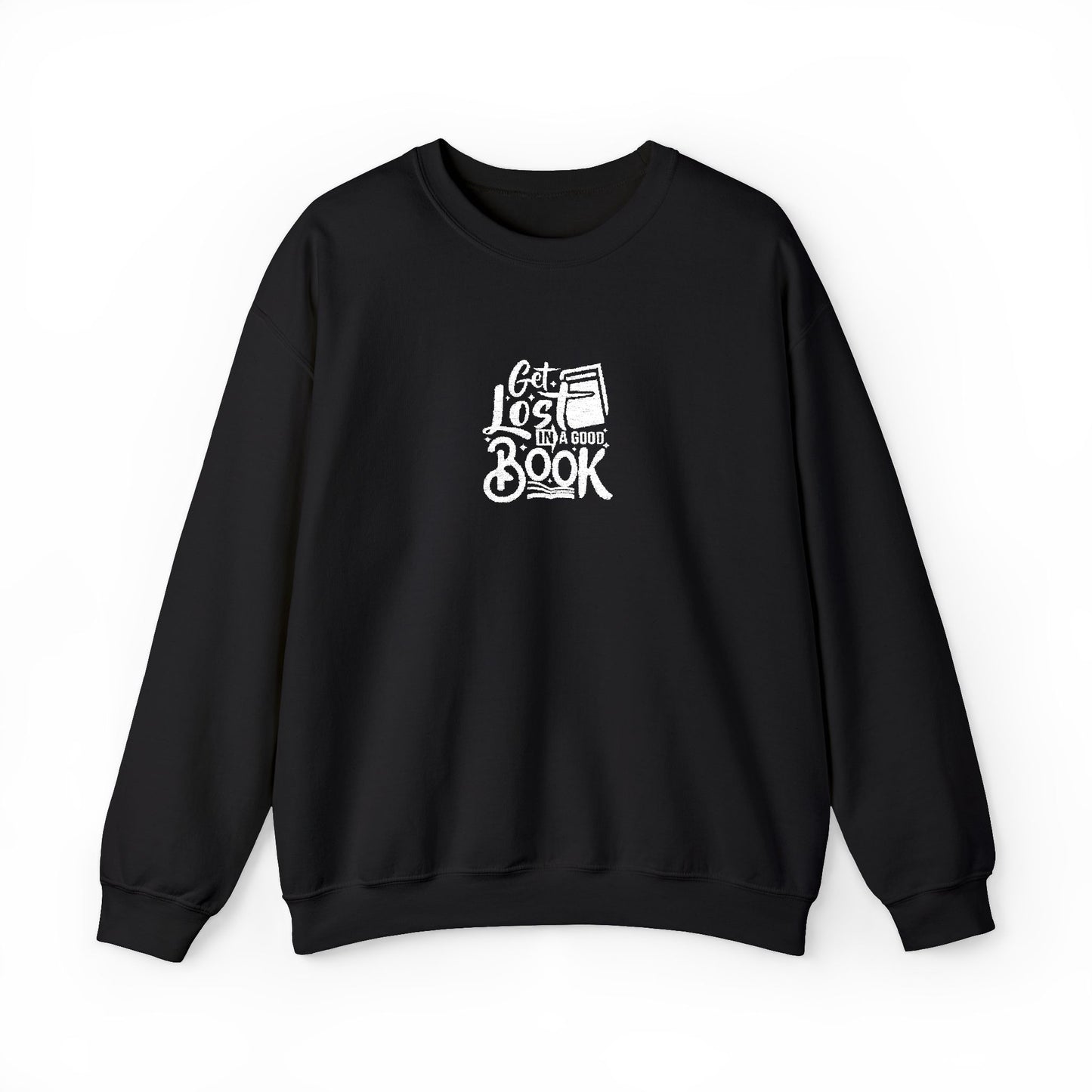 Get Lost In A Book Unisex Heavy Blend™ Crewneck Sweatshirt (Embroidery Decoration)