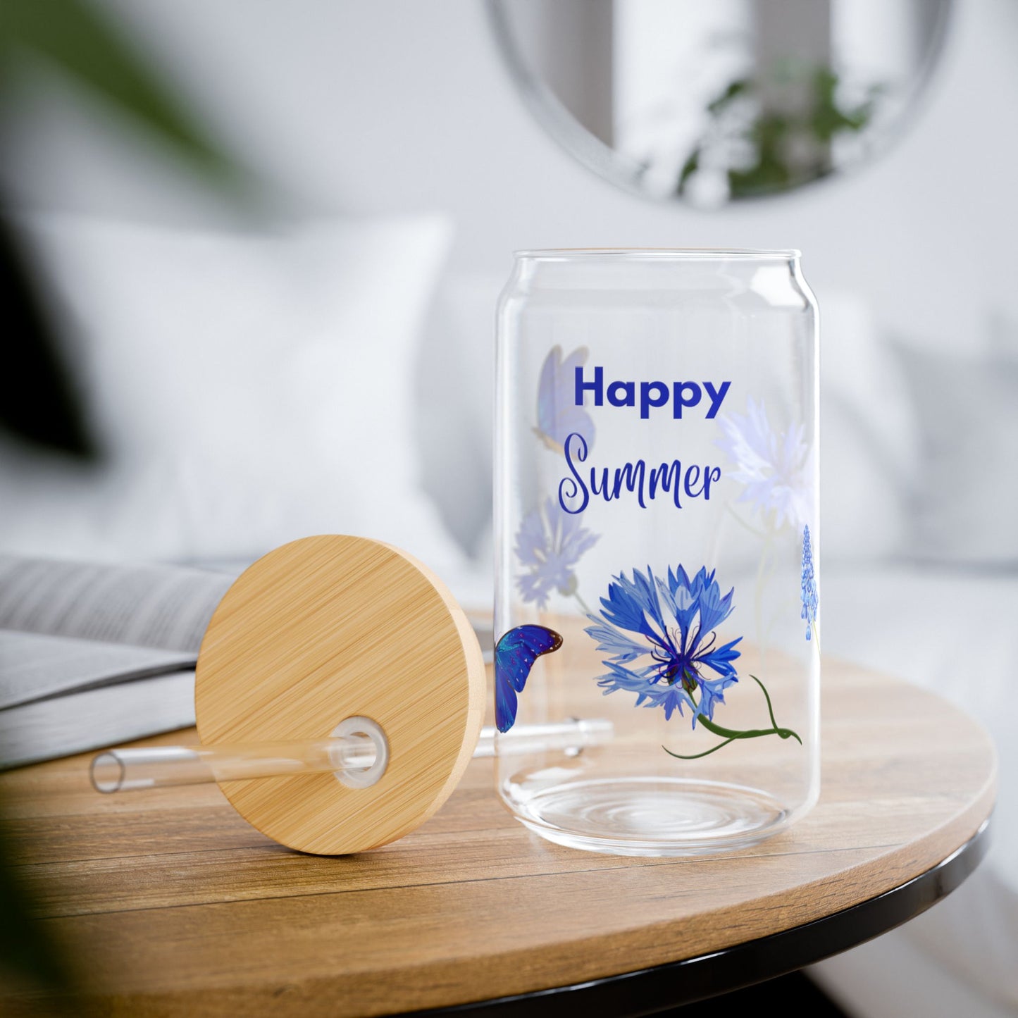 Happy Summer Sipper Glass, 16oz