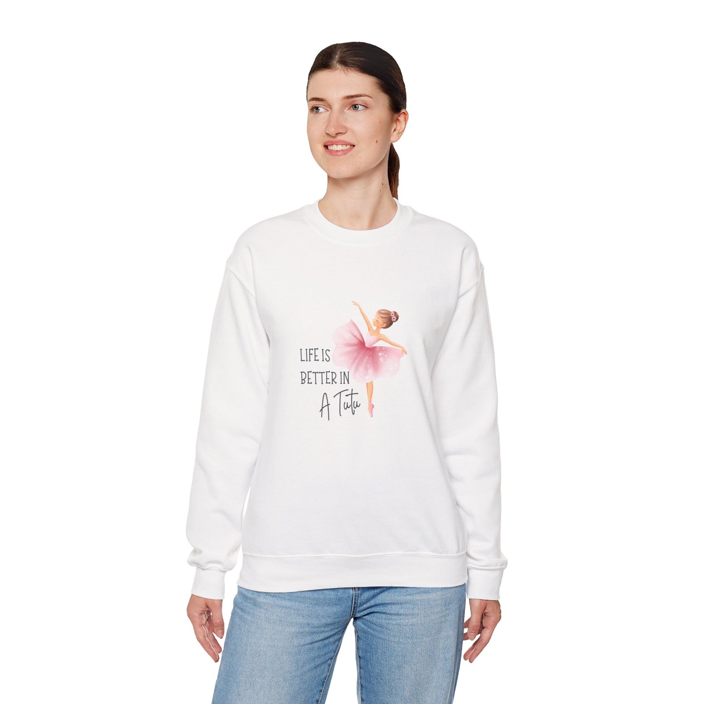 Life Is Better In A Tutu Women's Heavy Blend™ Crewneck Sweatshirt