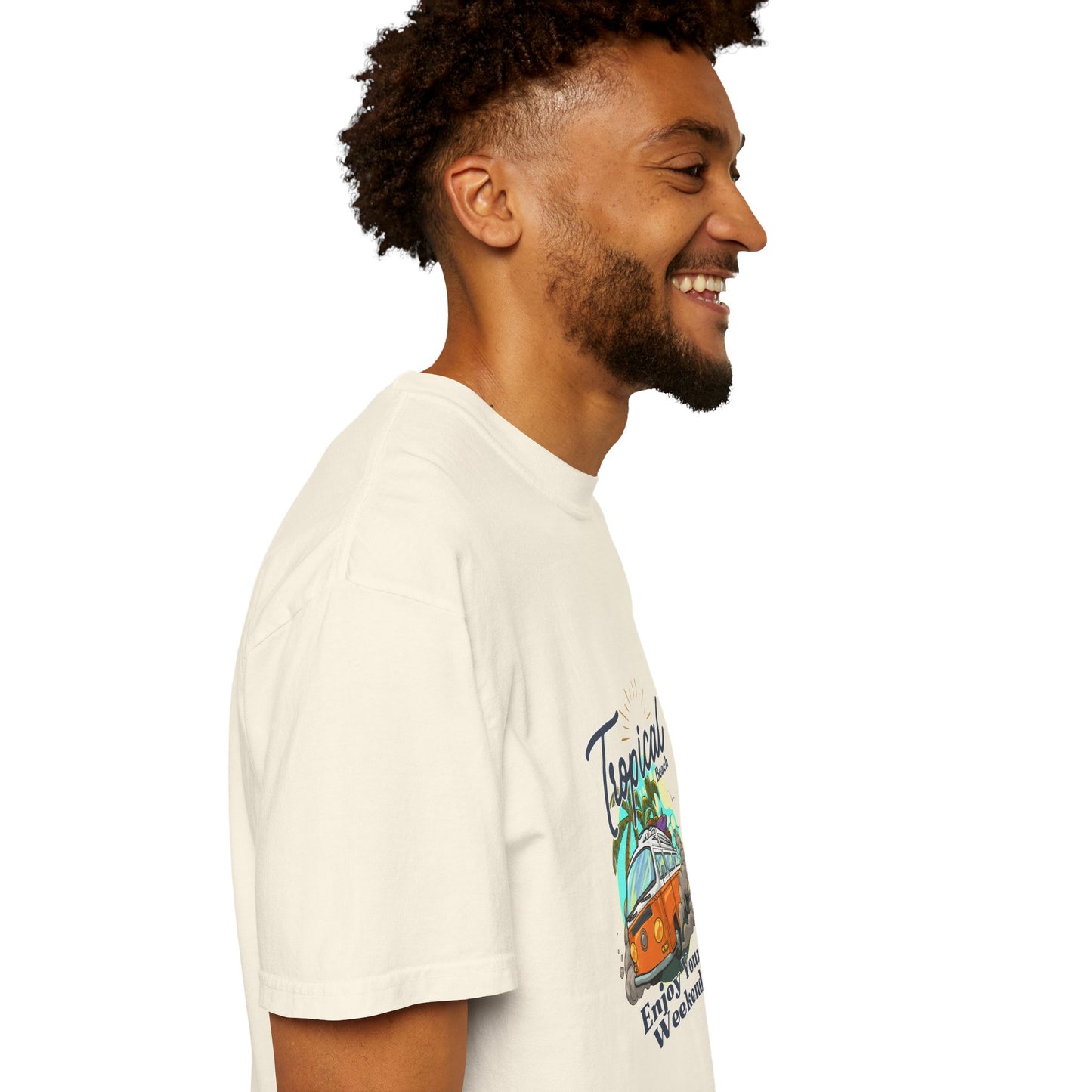 Tropical Beach Unisex Garment-Dyed T-shirt