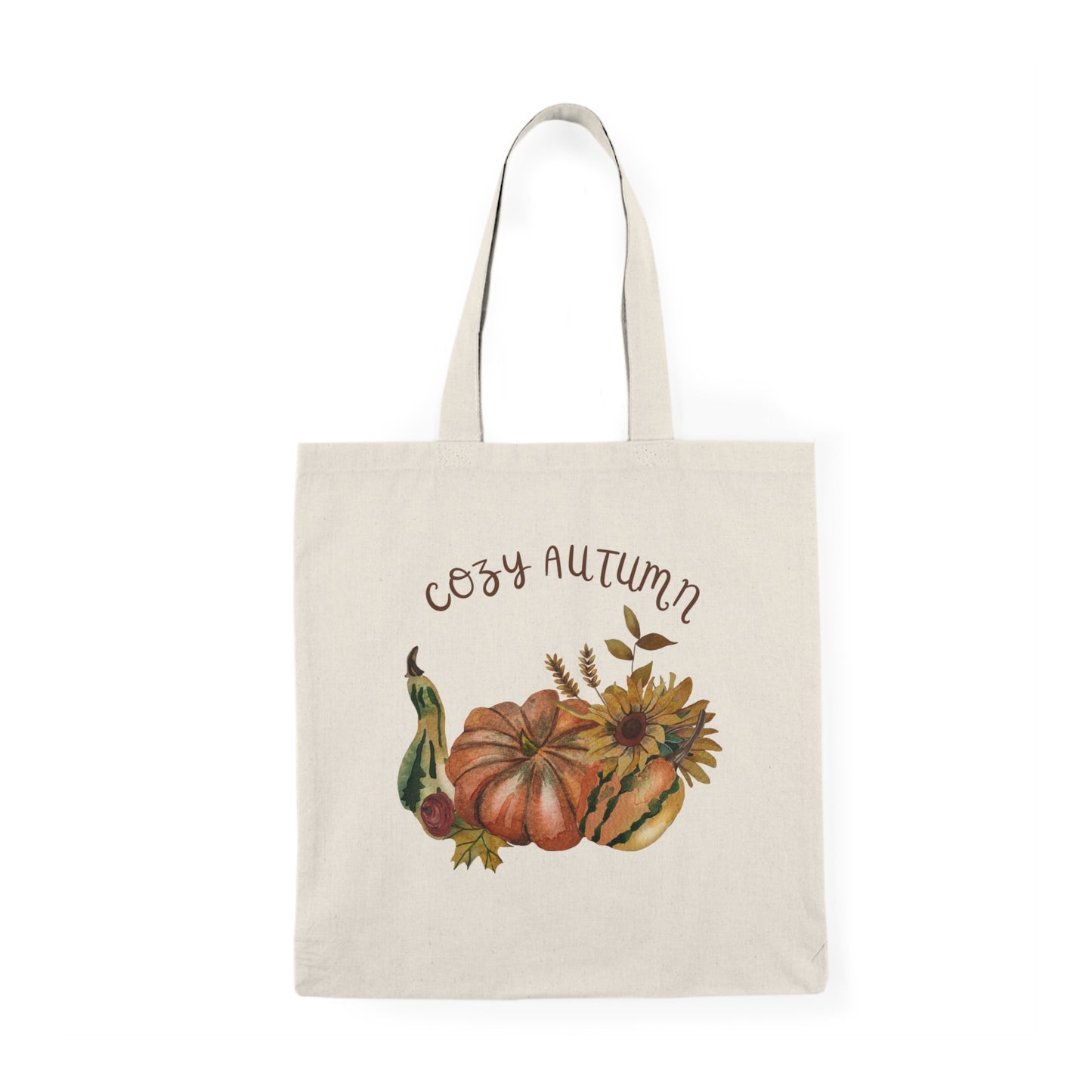 Cozy Autumn Natural Tote Bag