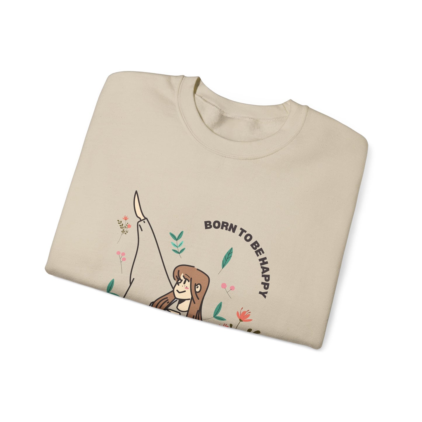 Born To Be Happy Women's Heavy Blend™ Crewneck Sweatshirt