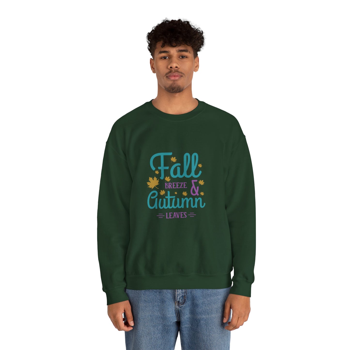 Fall Breeze And Autumn Leaves Unisex Heavy Blend™ Crewneck Sweatshirt