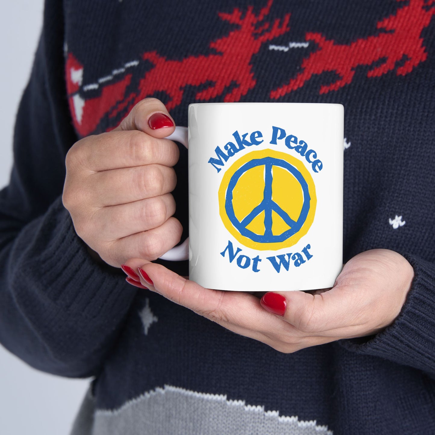 Make Peace Ceramic Mug, (11oz, 15oz)