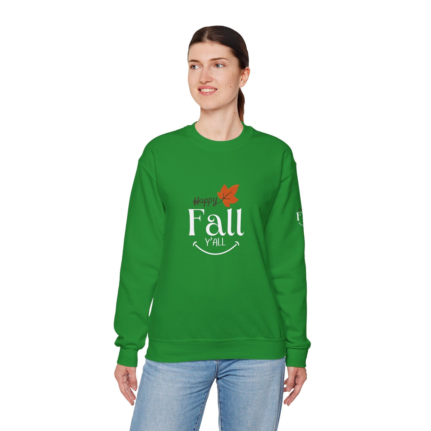 Happy Fall Y'all Unisex Heavy Blend™ Crewneck Sweatshirt