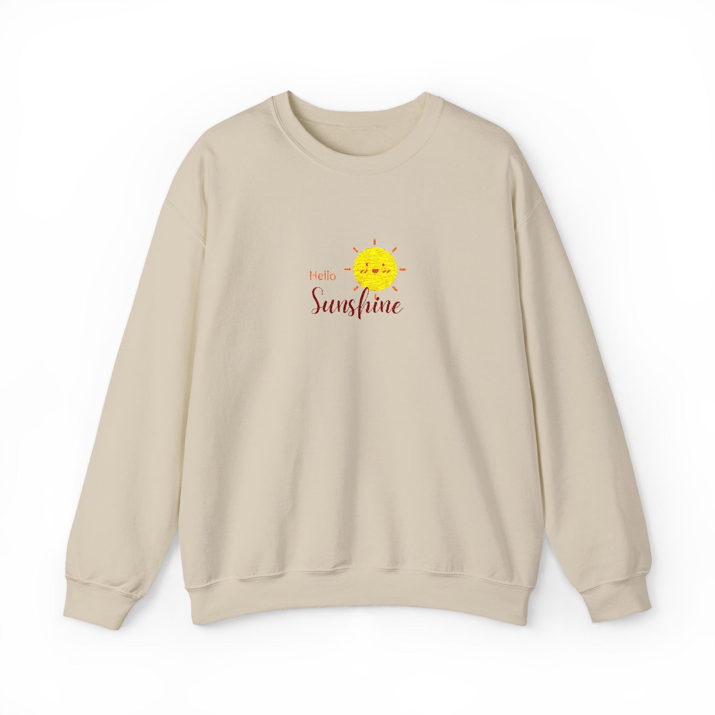 Hello Sunshine Unisex Heavy Blend™ Crewneck Sweatshirt (Embroidery Decoration)