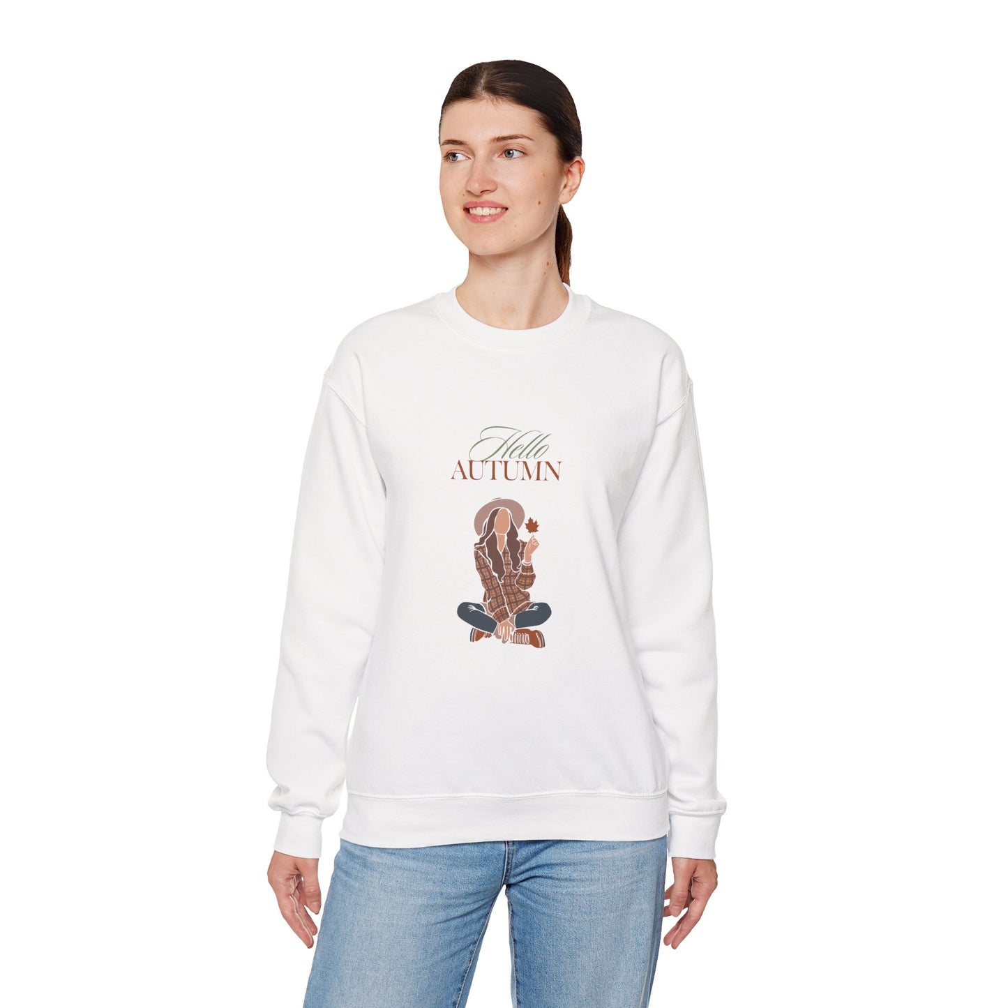 Brown Autumn Women's Heavy Blend™ Crewneck Sweatshirt