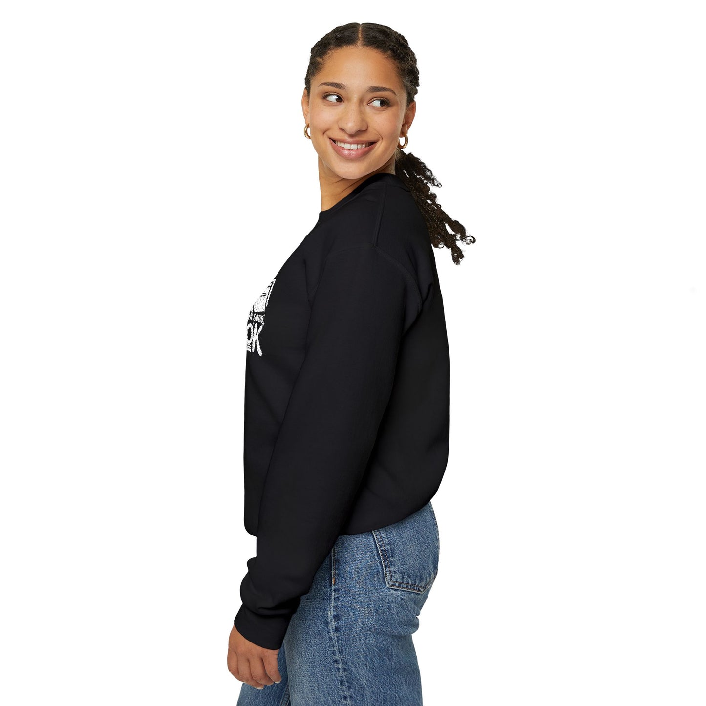 Get Lost In A Book Unisex Heavy Blend™ Crewneck Sweatshirt (Embroidery Decoration)