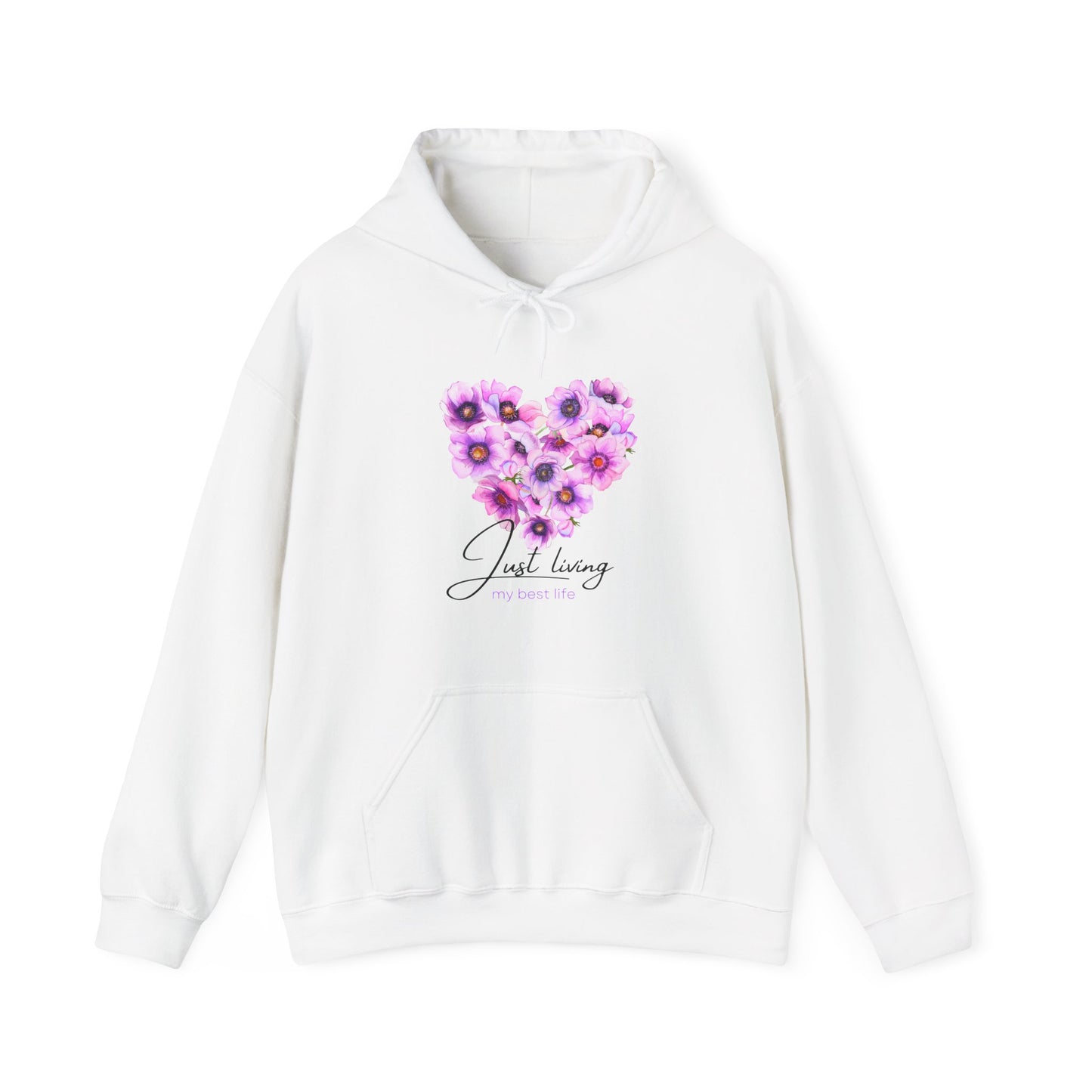 Just Living My Best Life Heavy Women's Blend™ Hooded Sweatshirt