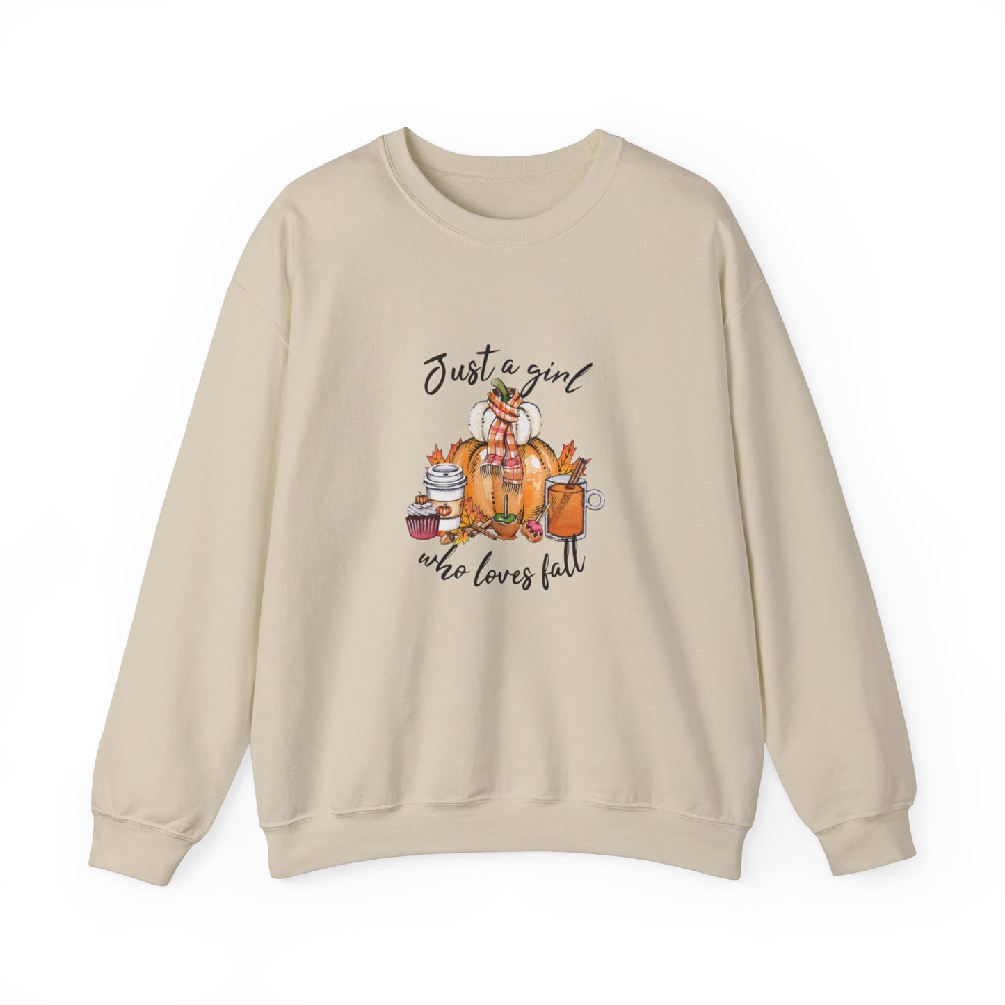 Just A Girl Who Loves Fall Women's Heavy Blend™ Crewneck Sweatshirt