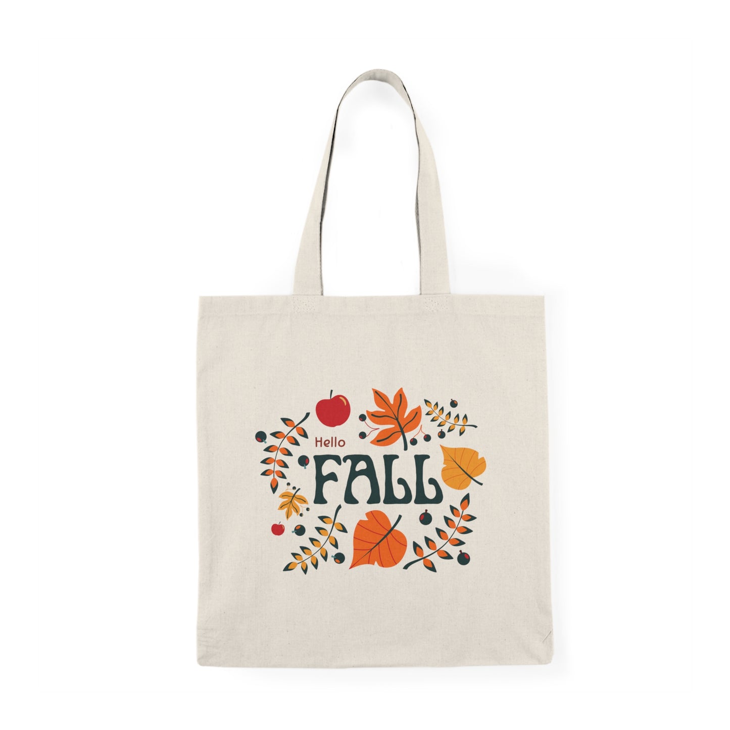 Hello Fall Natural Tote Bag