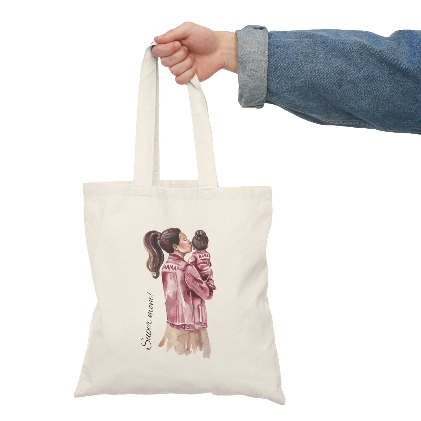 Supper Mom Natural Tote Bag