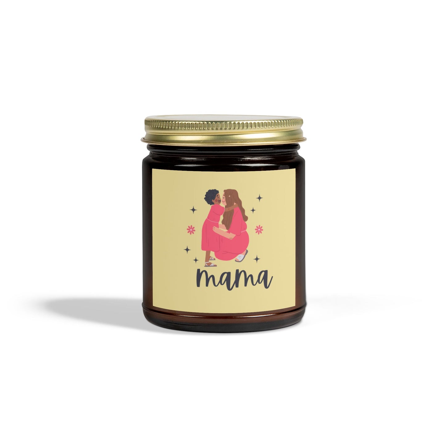 Mama Vanilla Bean Scented Candles, Coconut Apricot Wax (9oz)