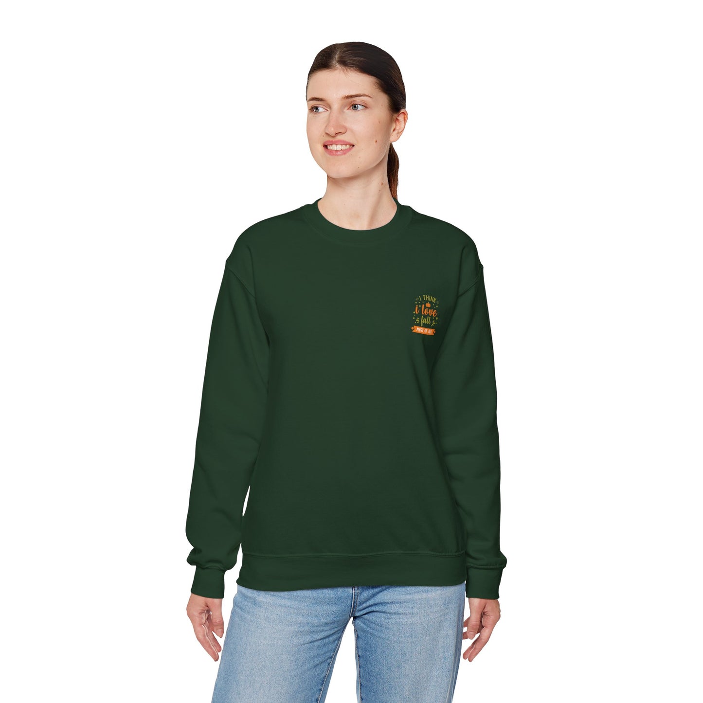 I Think I Love Fall Most Of All Unisex Heavy Blend™ Crewneck Sweatshirt