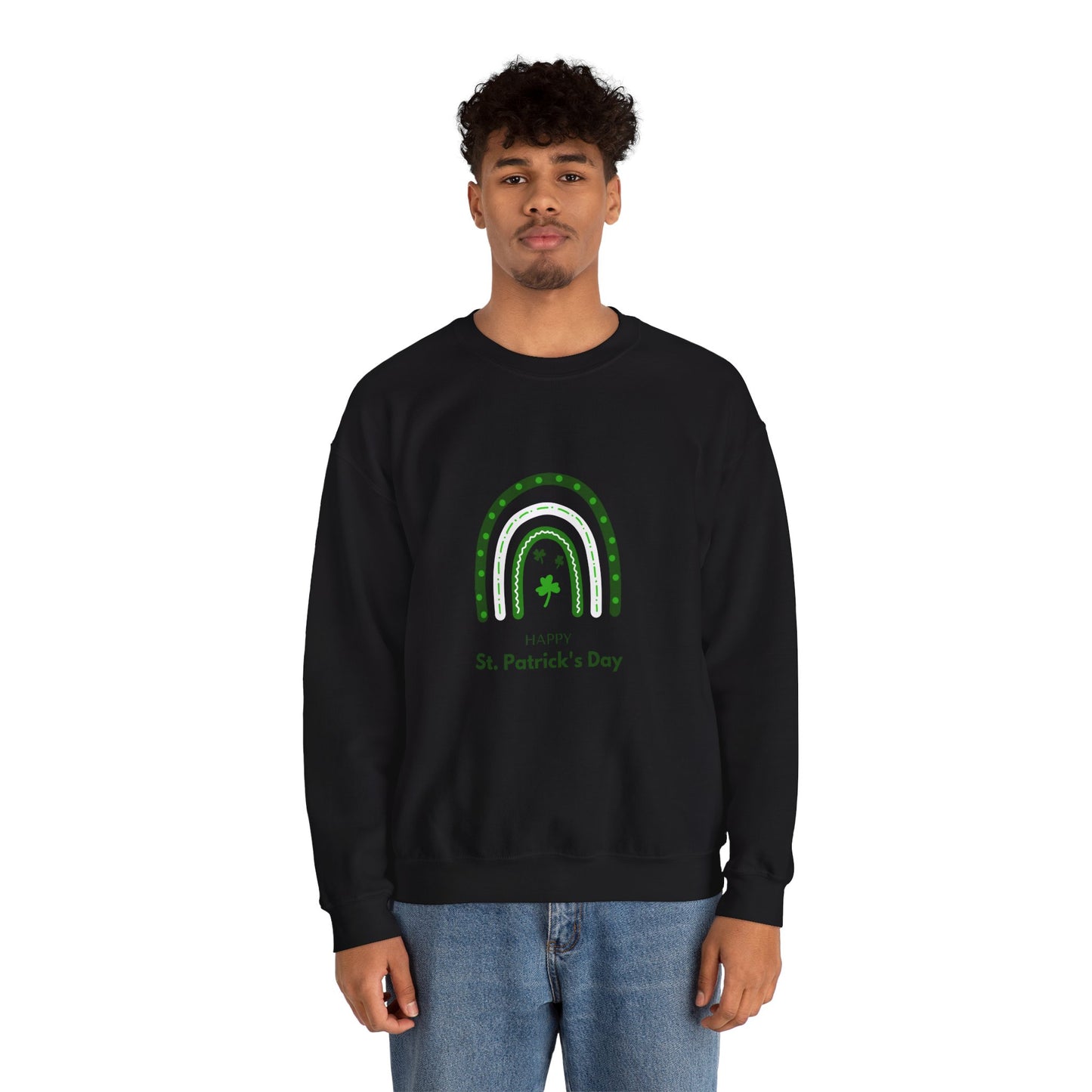 Rainbow Happy St. Patrick's Day Unisex Heavy Blend™ Crewneck Sweatshirt
