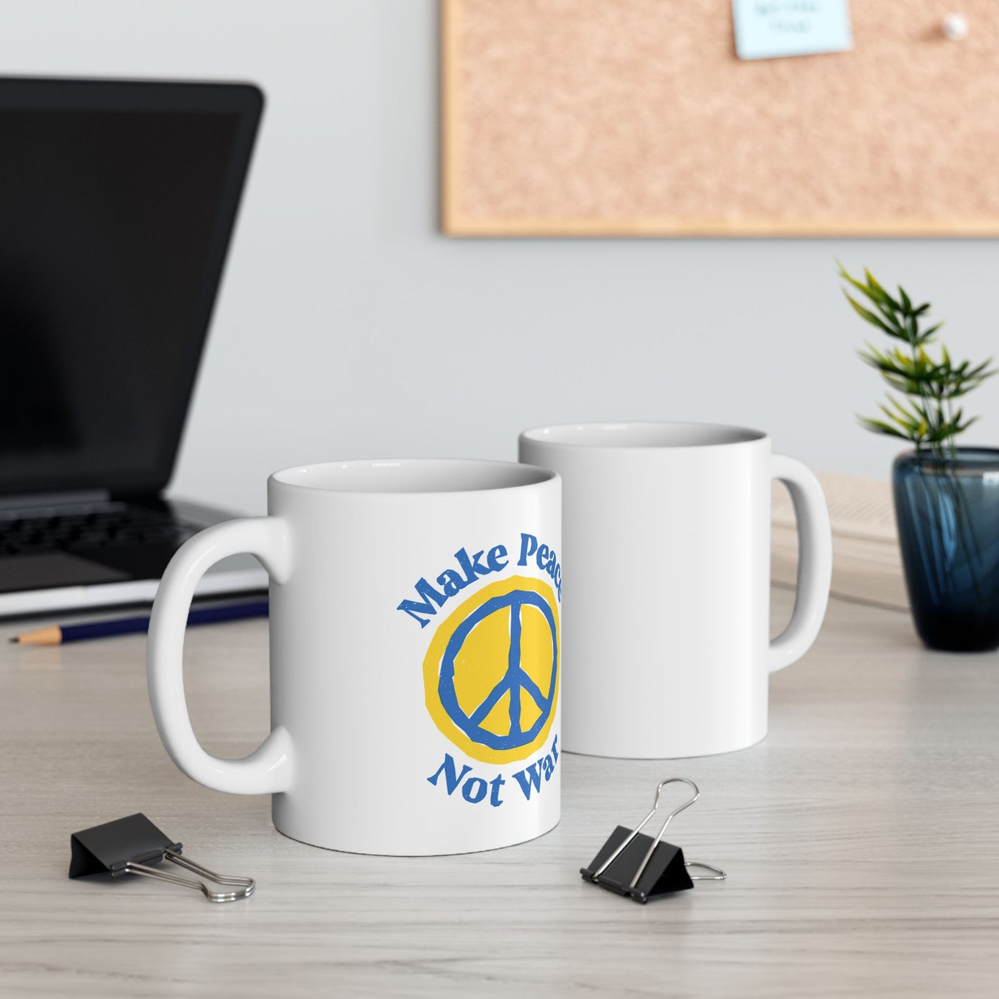Make Peace Ceramic Mug, (11oz, 15oz)