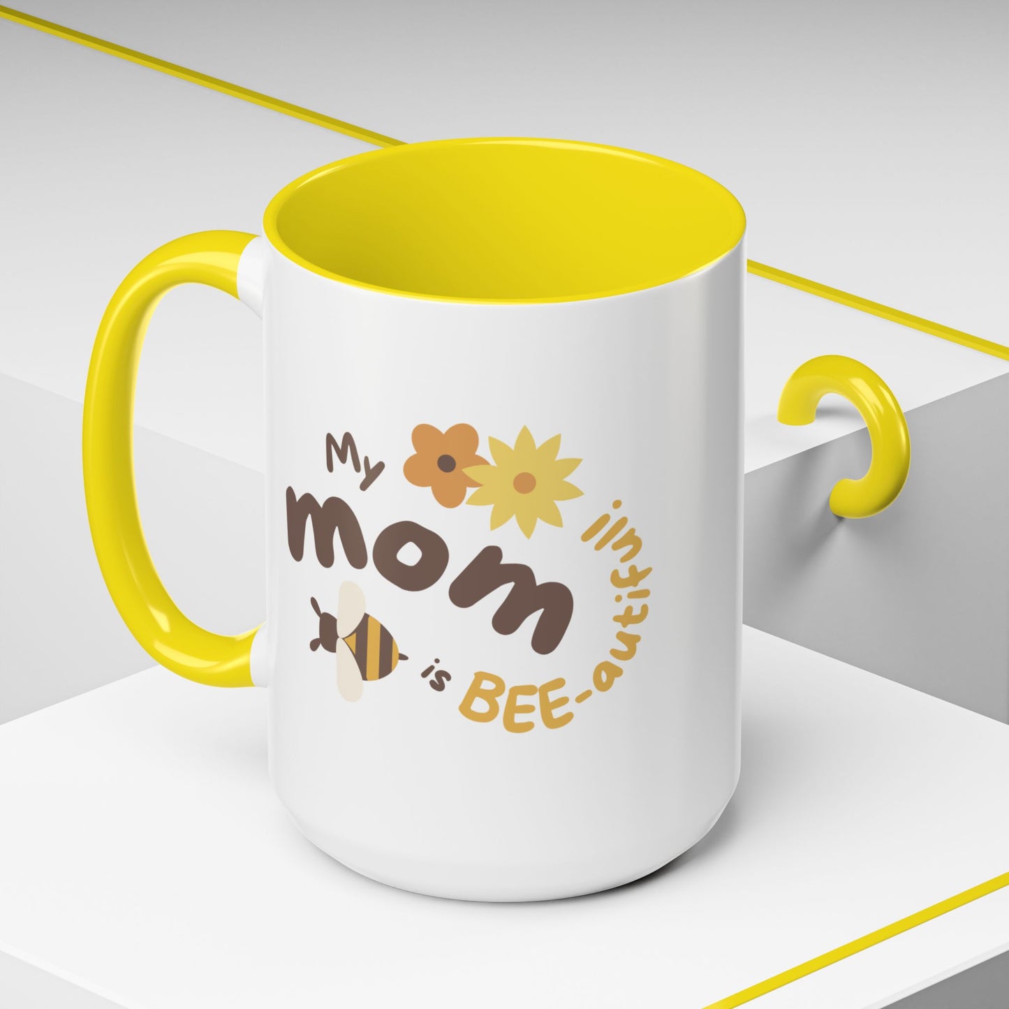My Mom Is Bee - autiful Accent Coffee Mug (11, 15oz)