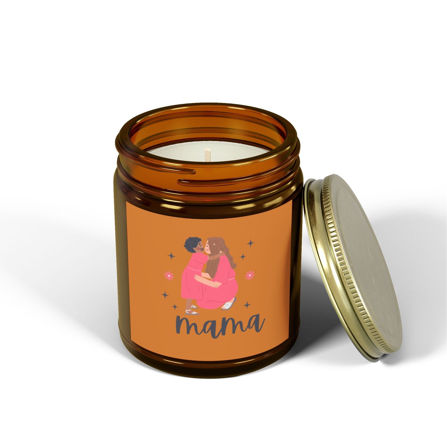 Mama Cinnamon Chai Scented Candles, Coconut Apricot Wax (9oz)