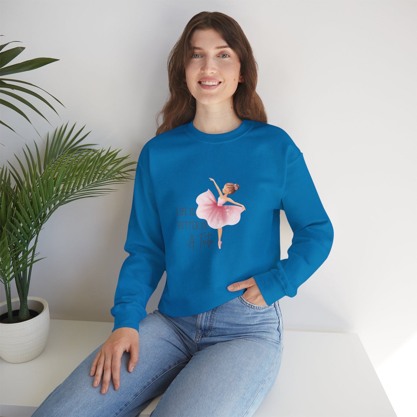 Life Is Better In A Tutu Women's Heavy Blend™ Crewneck Sweatshirt