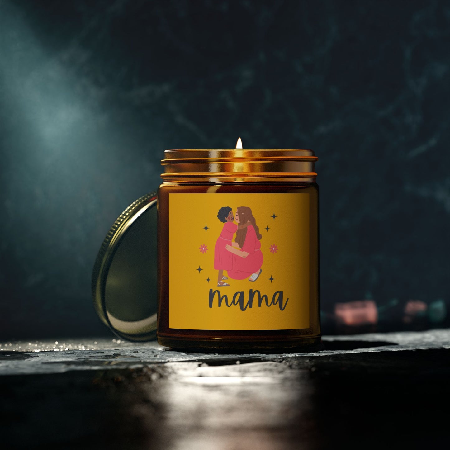 Mama Mango Coconut Scented Candles, Coconut Apricot Wax (9oz)