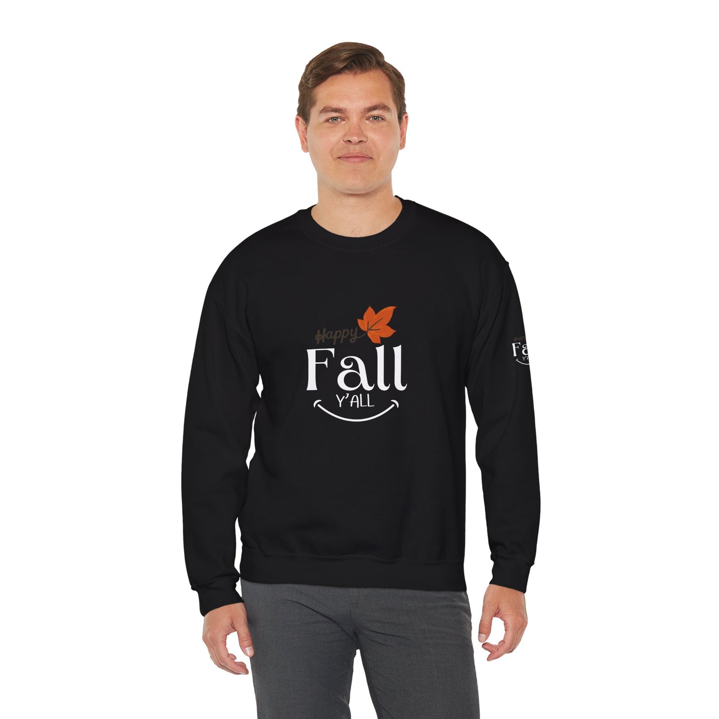 Happy Fall Y'all Unisex Heavy Blend™ Crewneck Sweatshirt