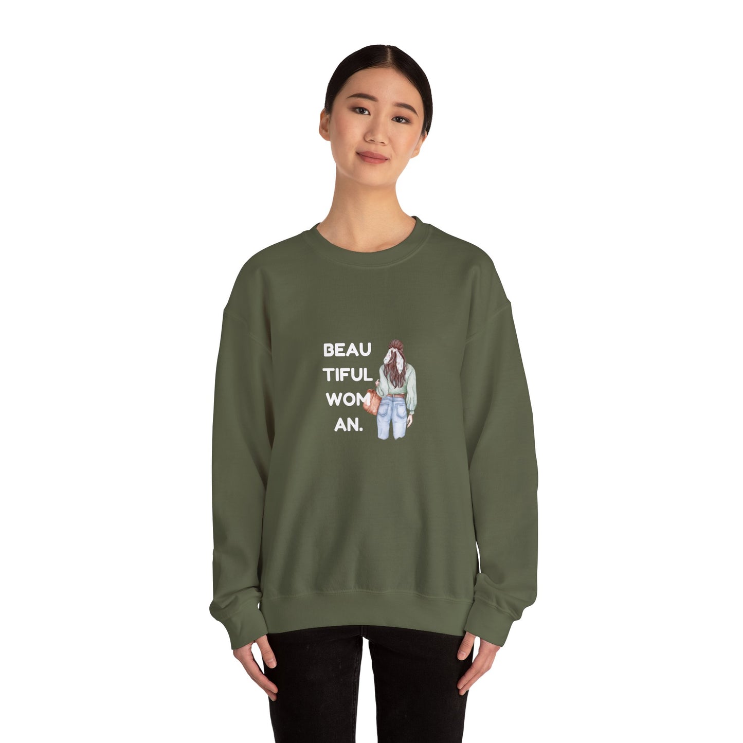 Beautiful Woman Women's Heavy Blend™ Crewneck Sweatshirt