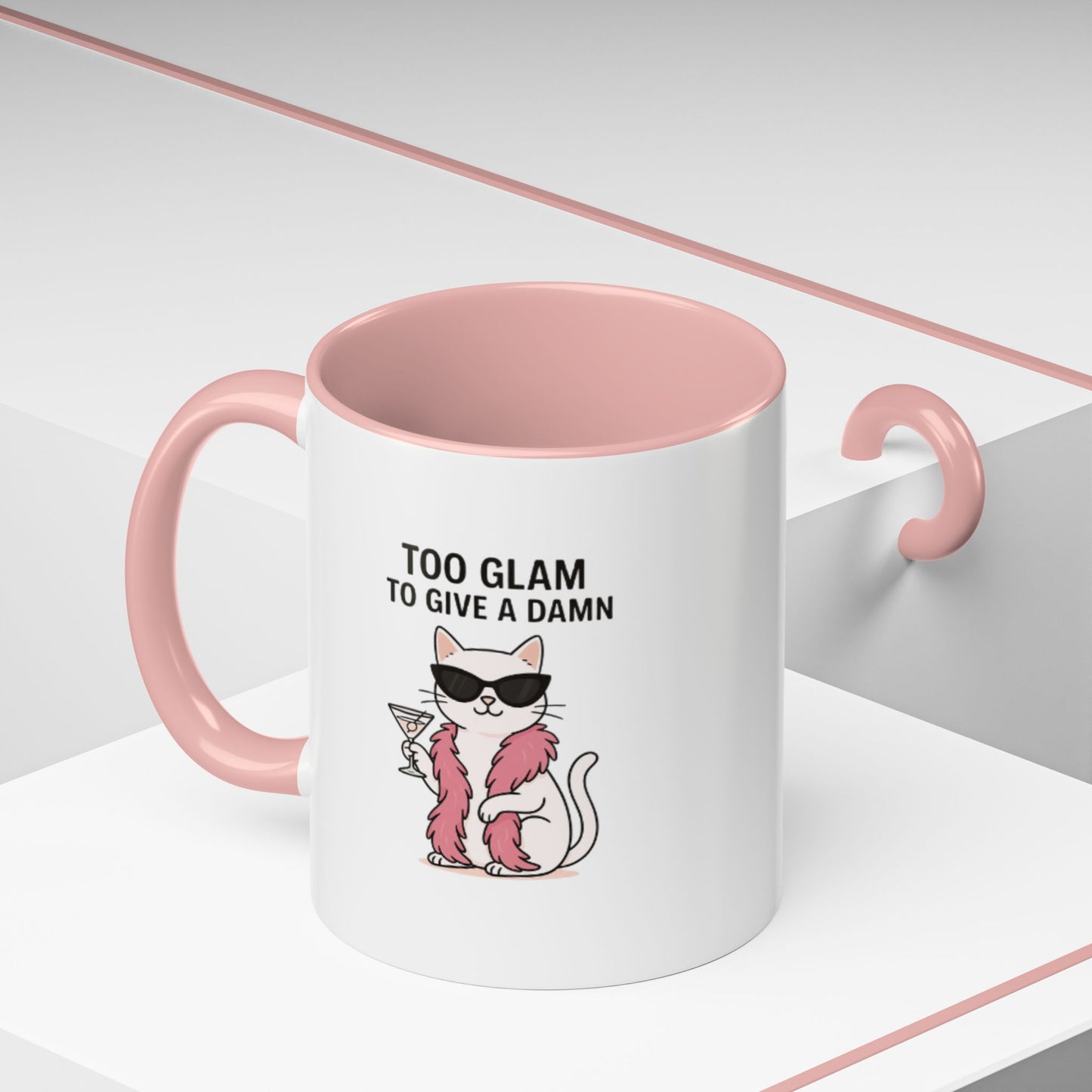 Too Glam To Give Damn Accent Coffee Mug (11, 15oz)