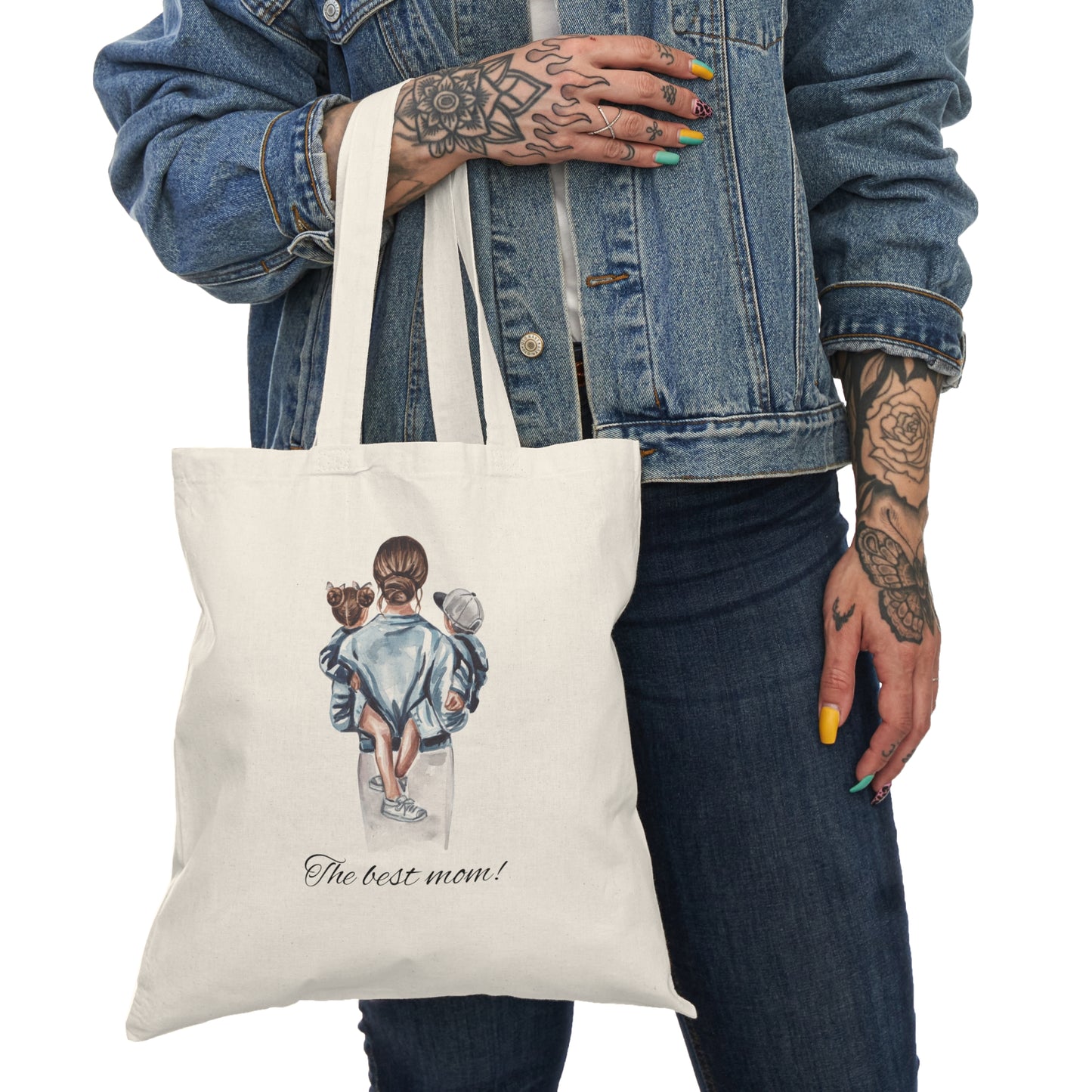 The Best Mom Natural Tote Bag
