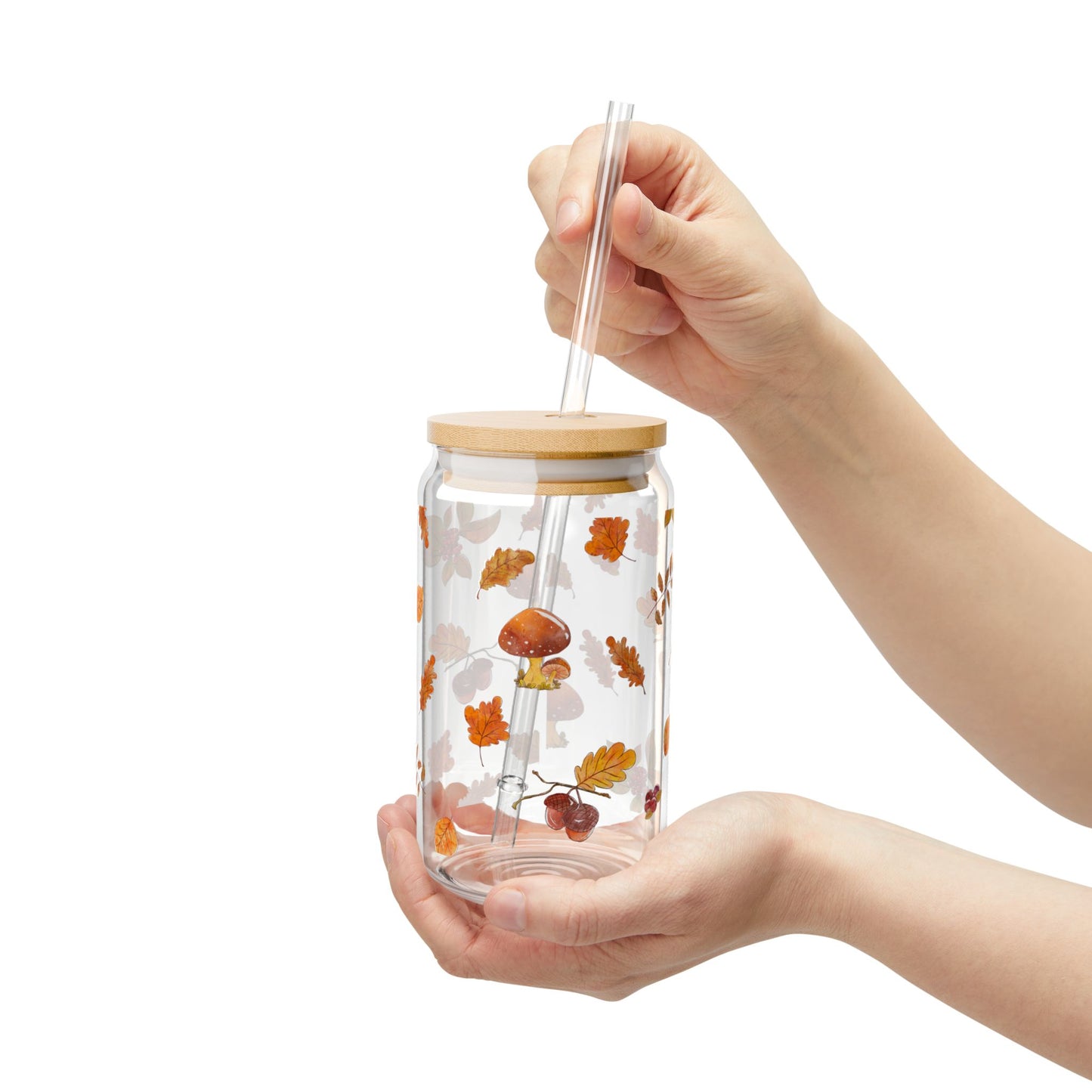 Autumn Hues Sipper Glass, 16oz