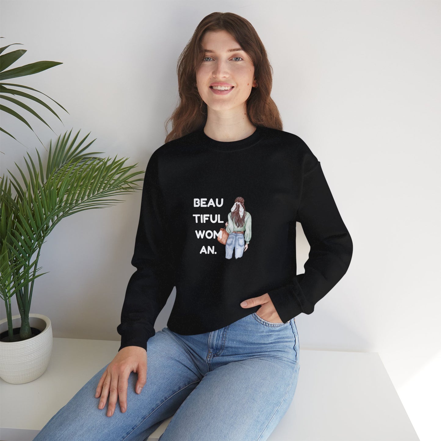 Beautiful Woman Women's Heavy Blend™ Crewneck Sweatshirt