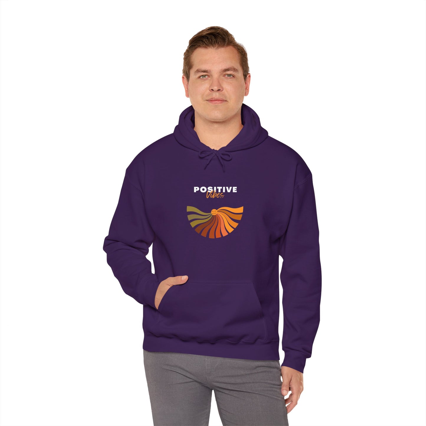 Positive Vibes Unisex Heavy Blend™ Hooded Sweatshirt