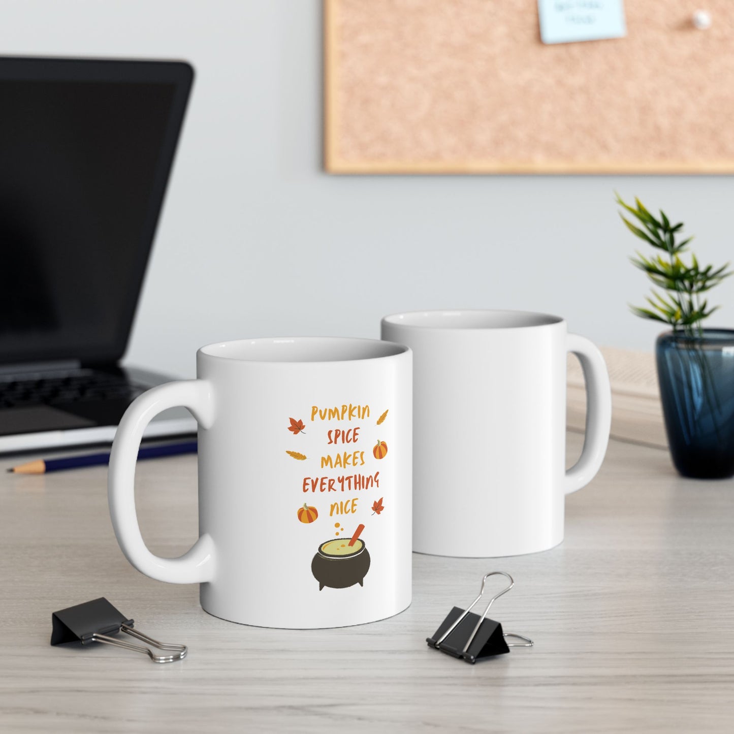 Pumpkin Spice Makes Everything Nice Ceramic Mug, (11oz, 15oz)