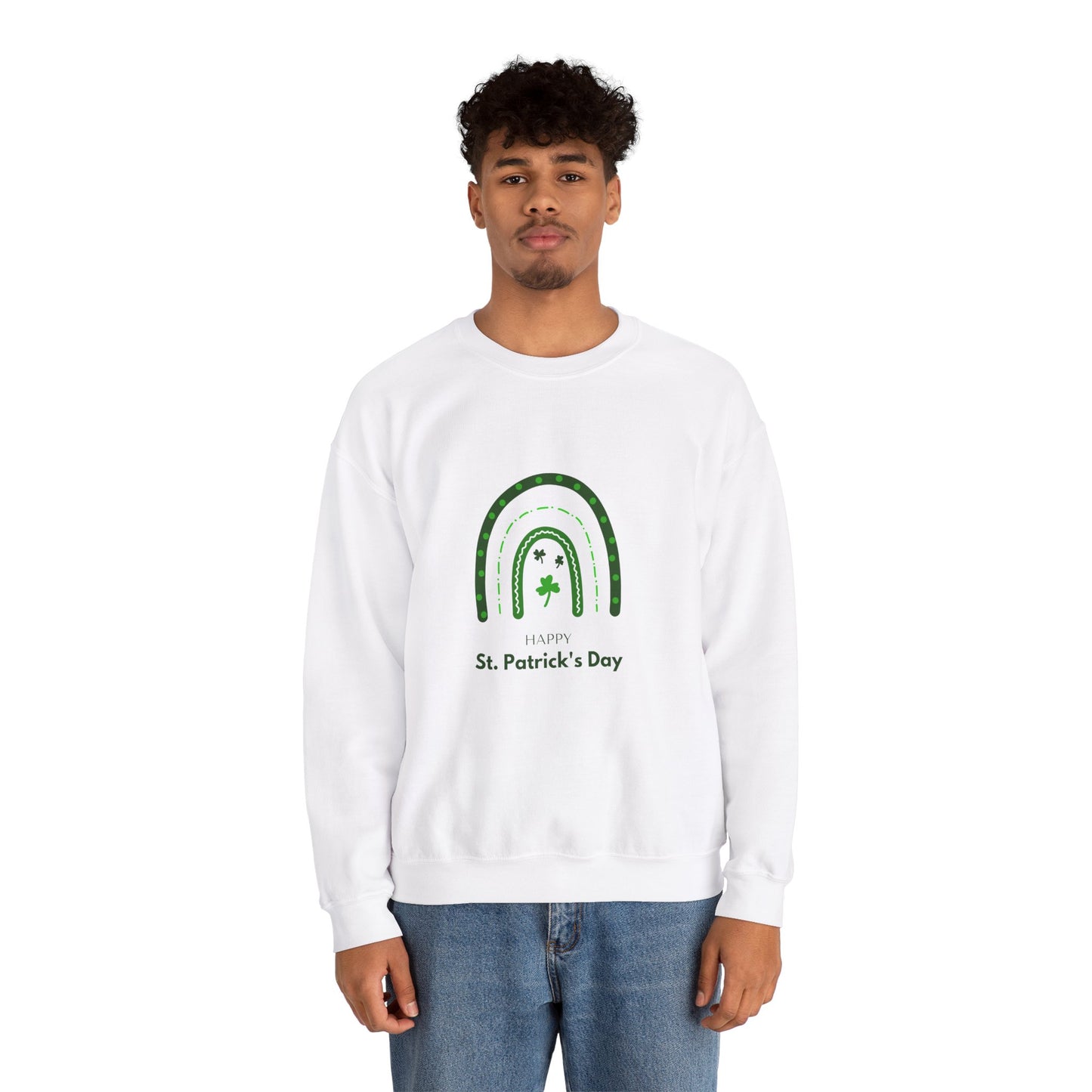 Rainbow Happy St. Patrick's Day Unisex Heavy Blend™ Crewneck Sweatshirt