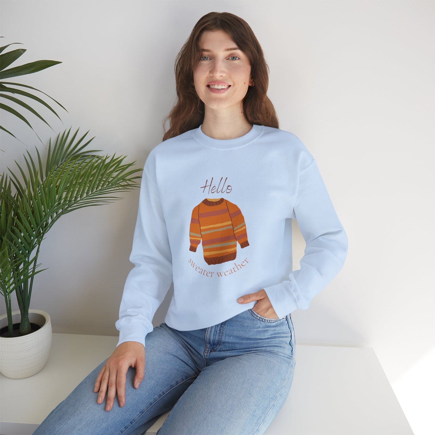 Hello Sweater Weather Unisex Heavy Blend™ Crewneck Sweatshirt