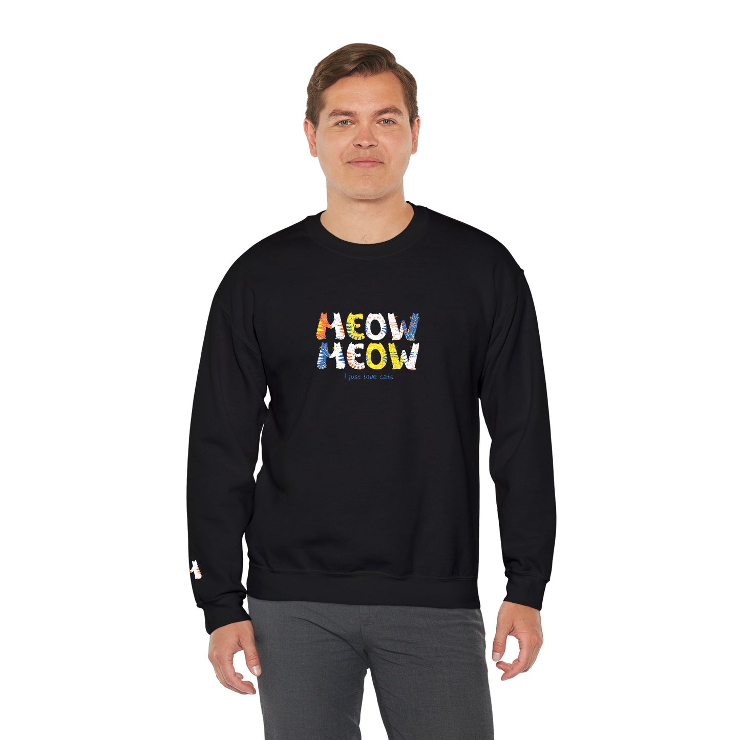Meow Unisex Heavy Blend™ Crewneck Sweatshirt (Embroidery Decoration)