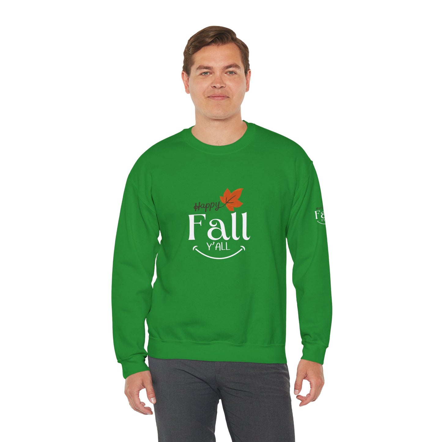 Happy Fall Y'all Unisex Heavy Blend™ Crewneck Sweatshirt
