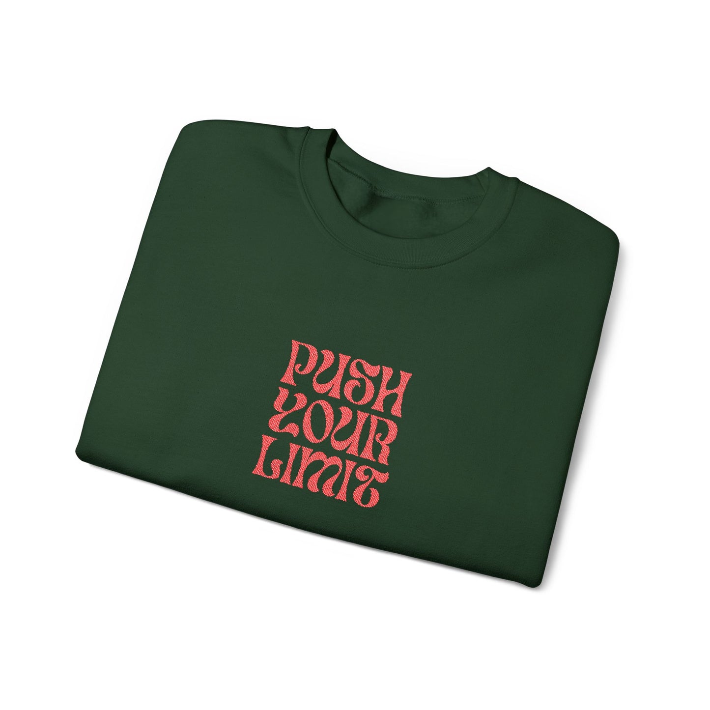 Push Your Limits Unisex Heavy Blend™ Crewneck Sweatshirt (Embroidery Decoration)