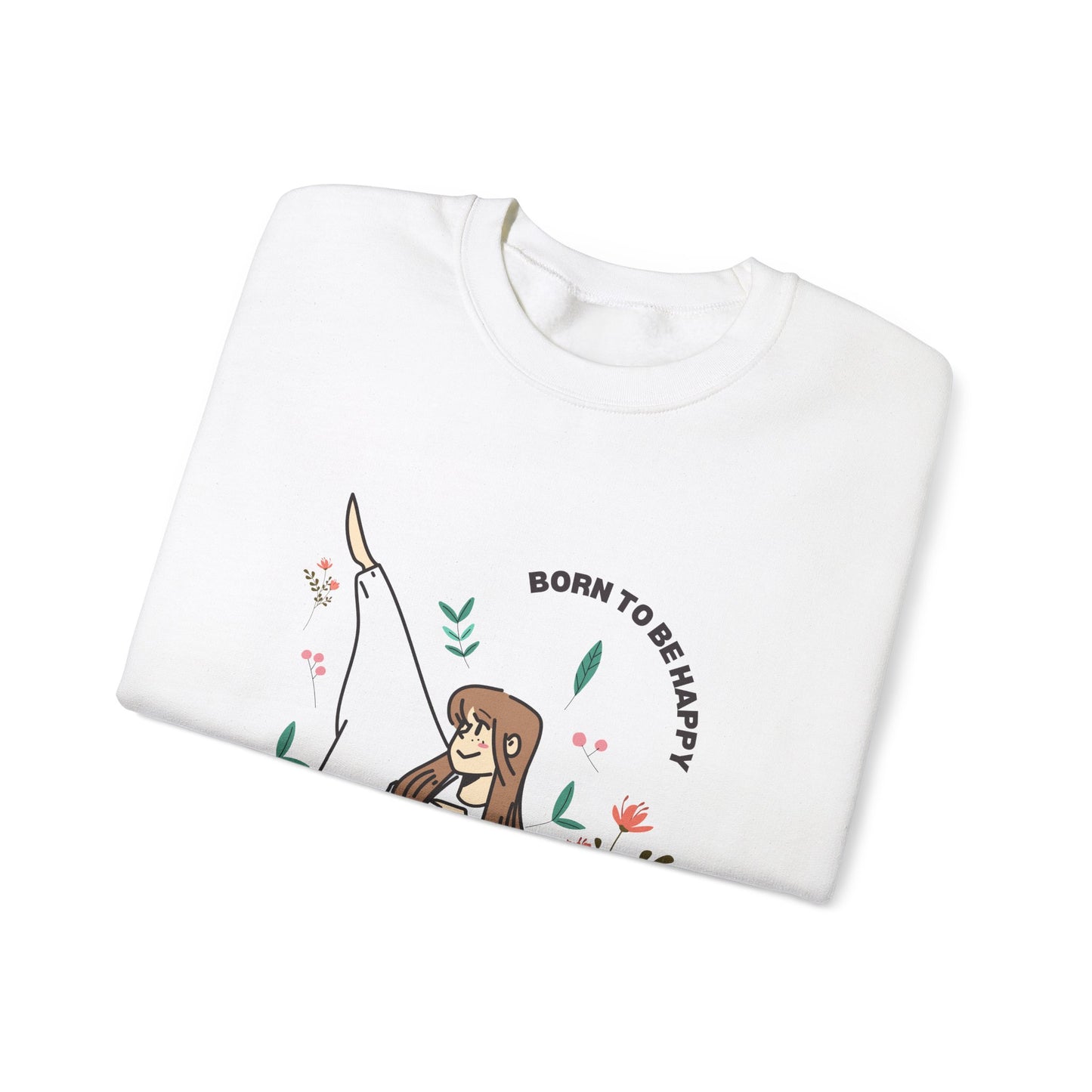 Born To Be Happy Women's Heavy Blend™ Crewneck Sweatshirt