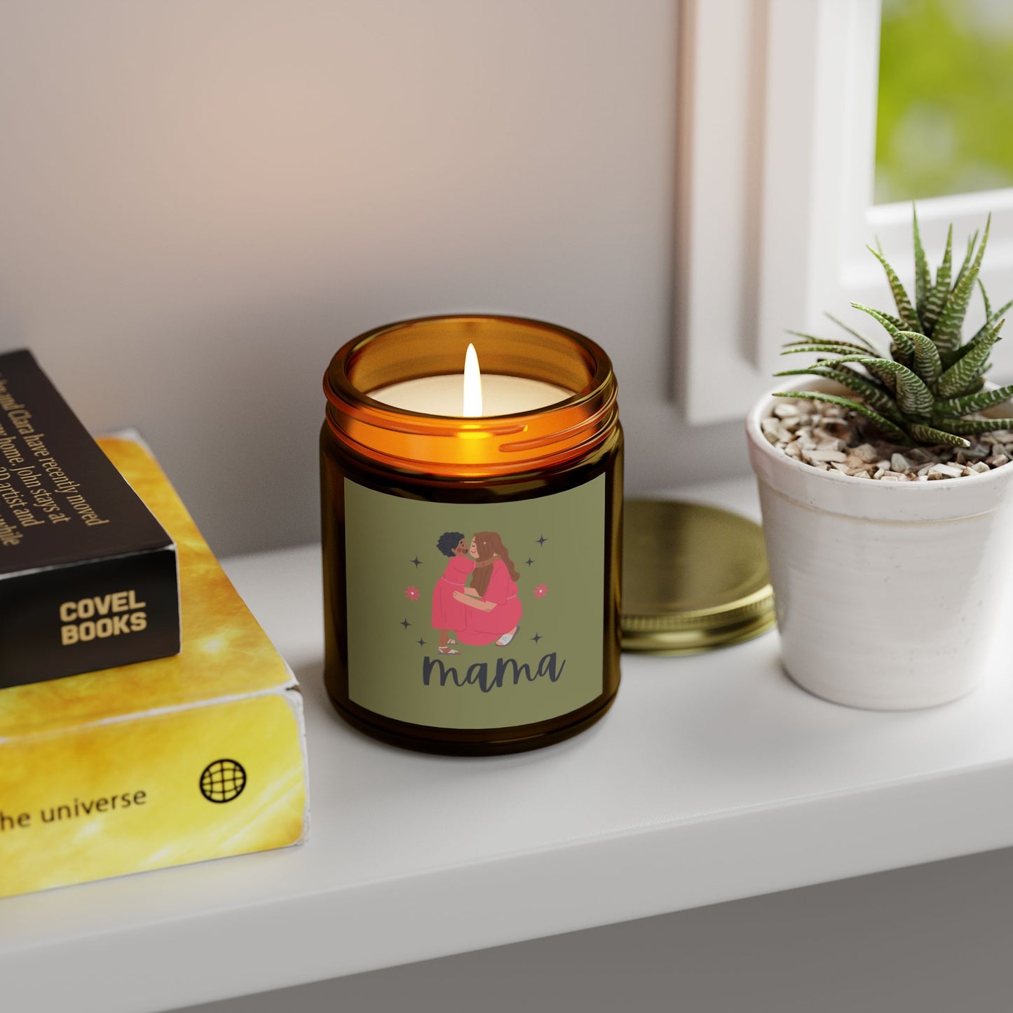 Mama Fraser Fir Scented Candles, Coconut Apricot Wax (9oz)