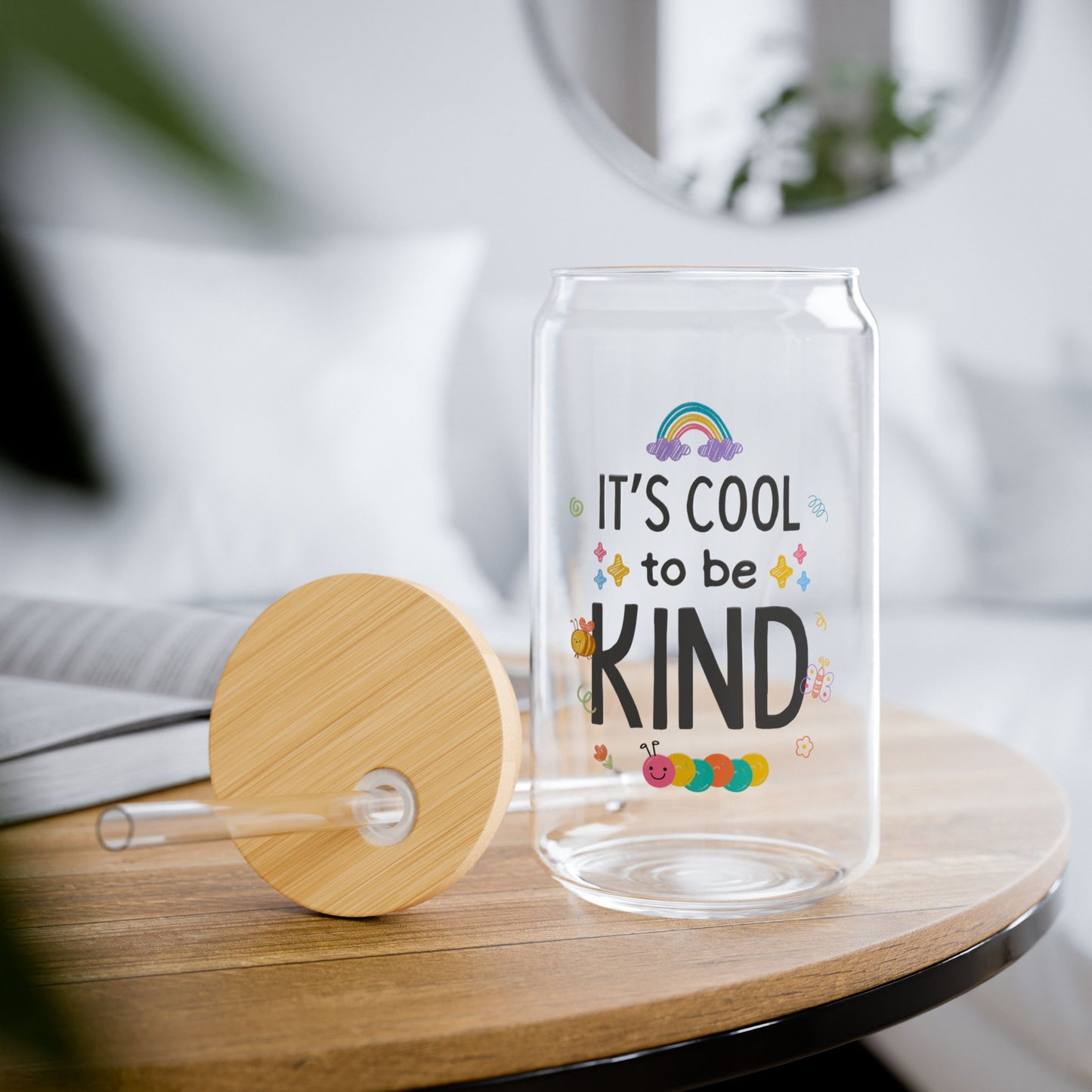 It's Cool To Be Kind Sipper Glass, 16oz