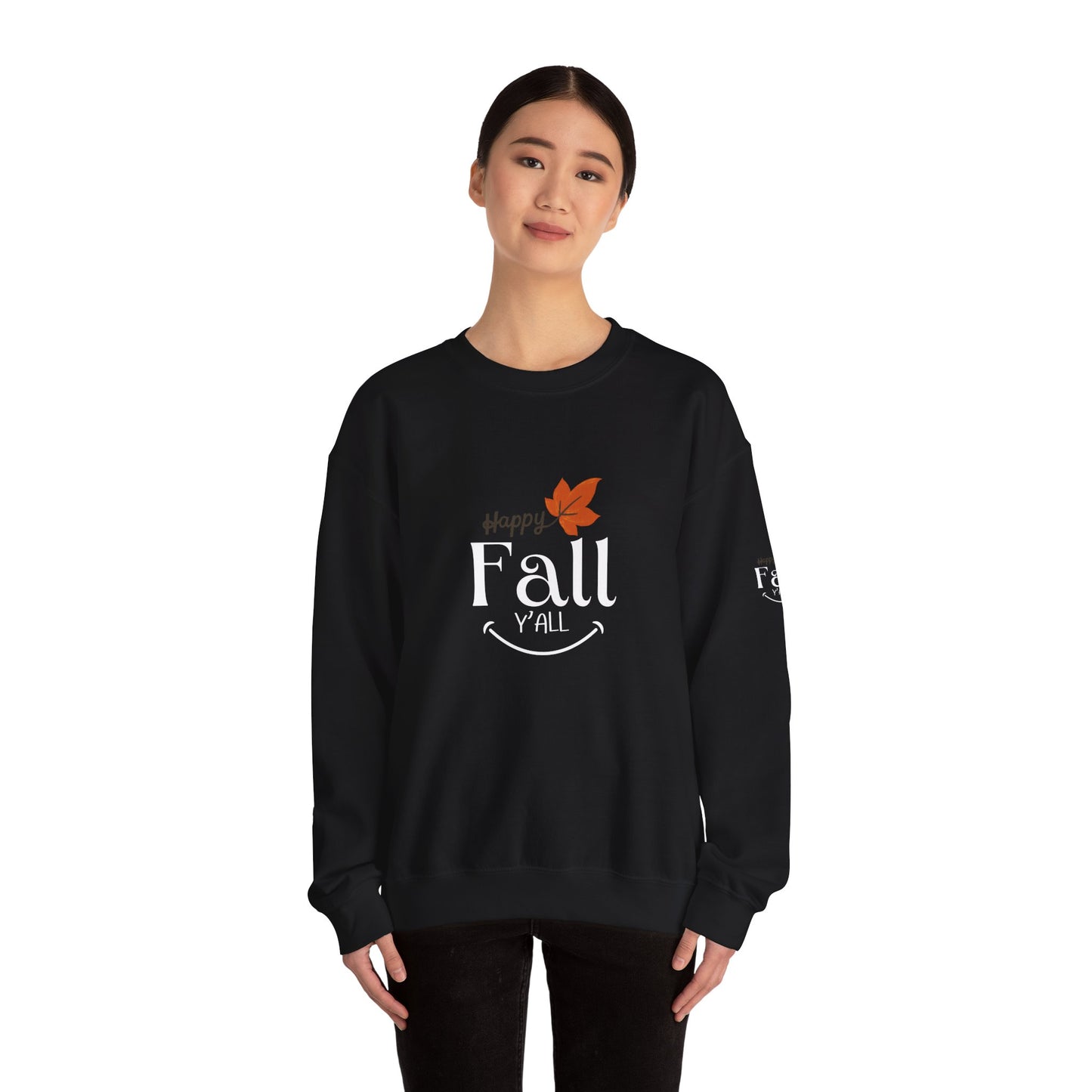 Happy Fall Y'all Unisex Heavy Blend™ Crewneck Sweatshirt